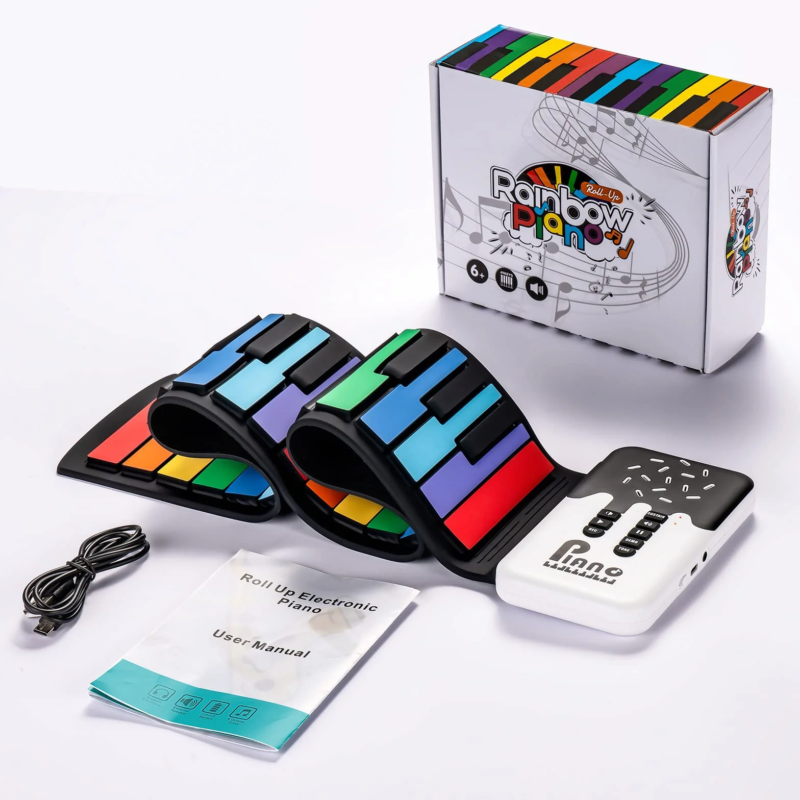 POGOLAB Składane pianino 49 klawiszy elektroniczne keyboard dla dzieci początkujących