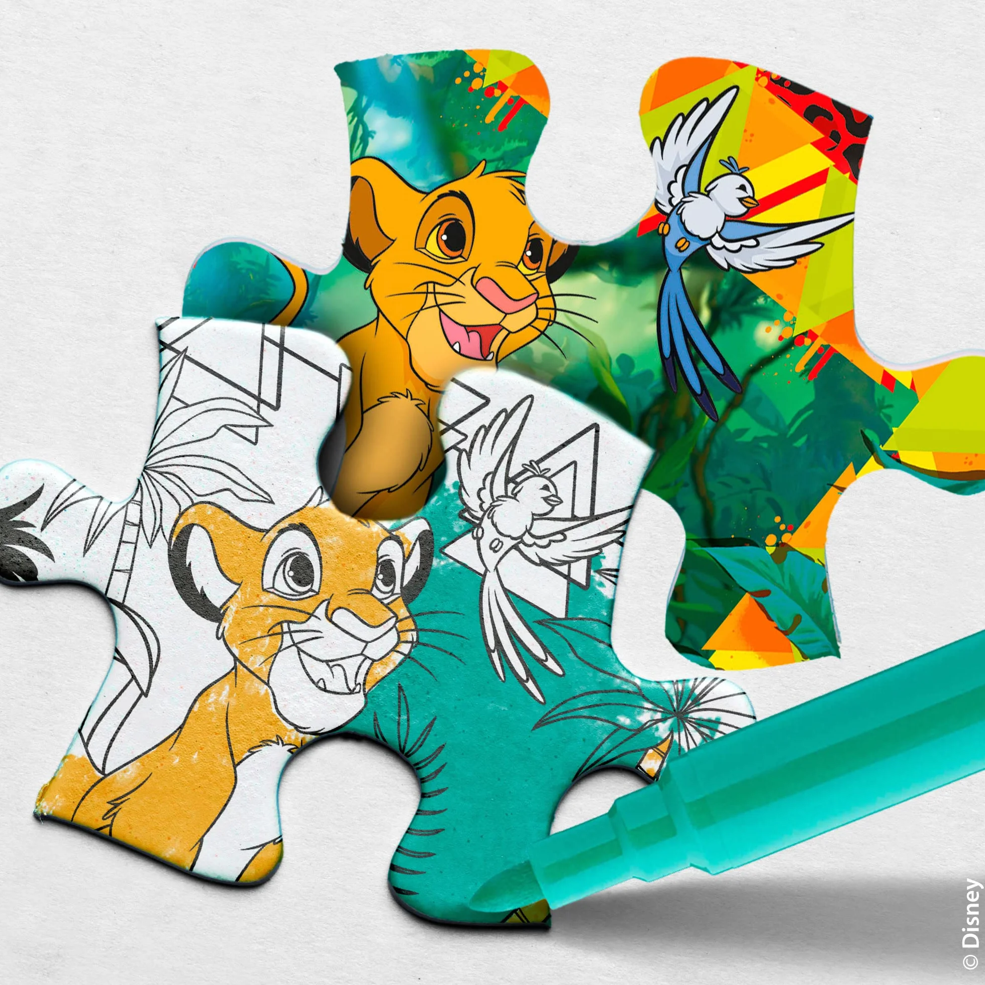 Liscianigiochi Król Lew Disney Puzzle, Wielokolorowy, 60 elementów