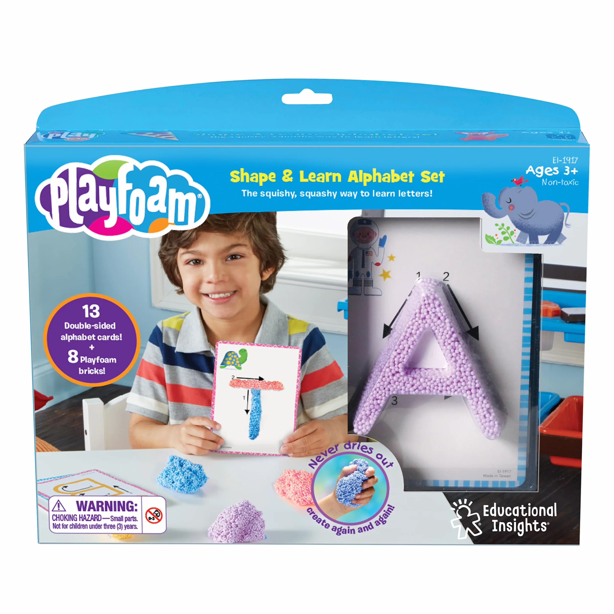 Learning Resources Educational Insights Playfoam Kształt i Ucz się Alfabetu 21-Częściowy Zestaw