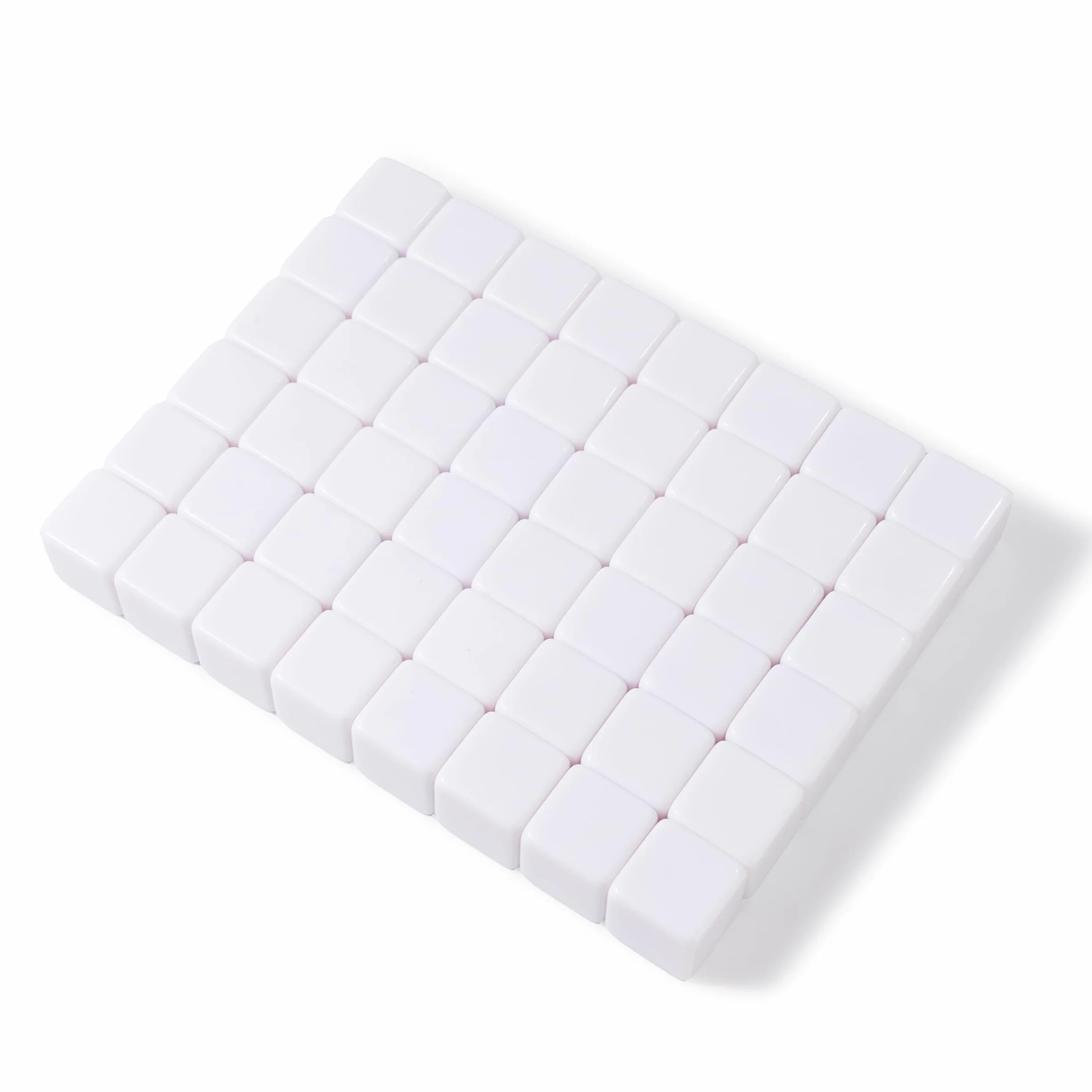50 sztuk 16mm puste planszowe gra w kości-białe kostki - DIY Akcesoria Do Gier Planszowych, idealne do sortowania, liczenia, sal lekcyjnych, Części Zamiennych Z Torbą do przechowywania