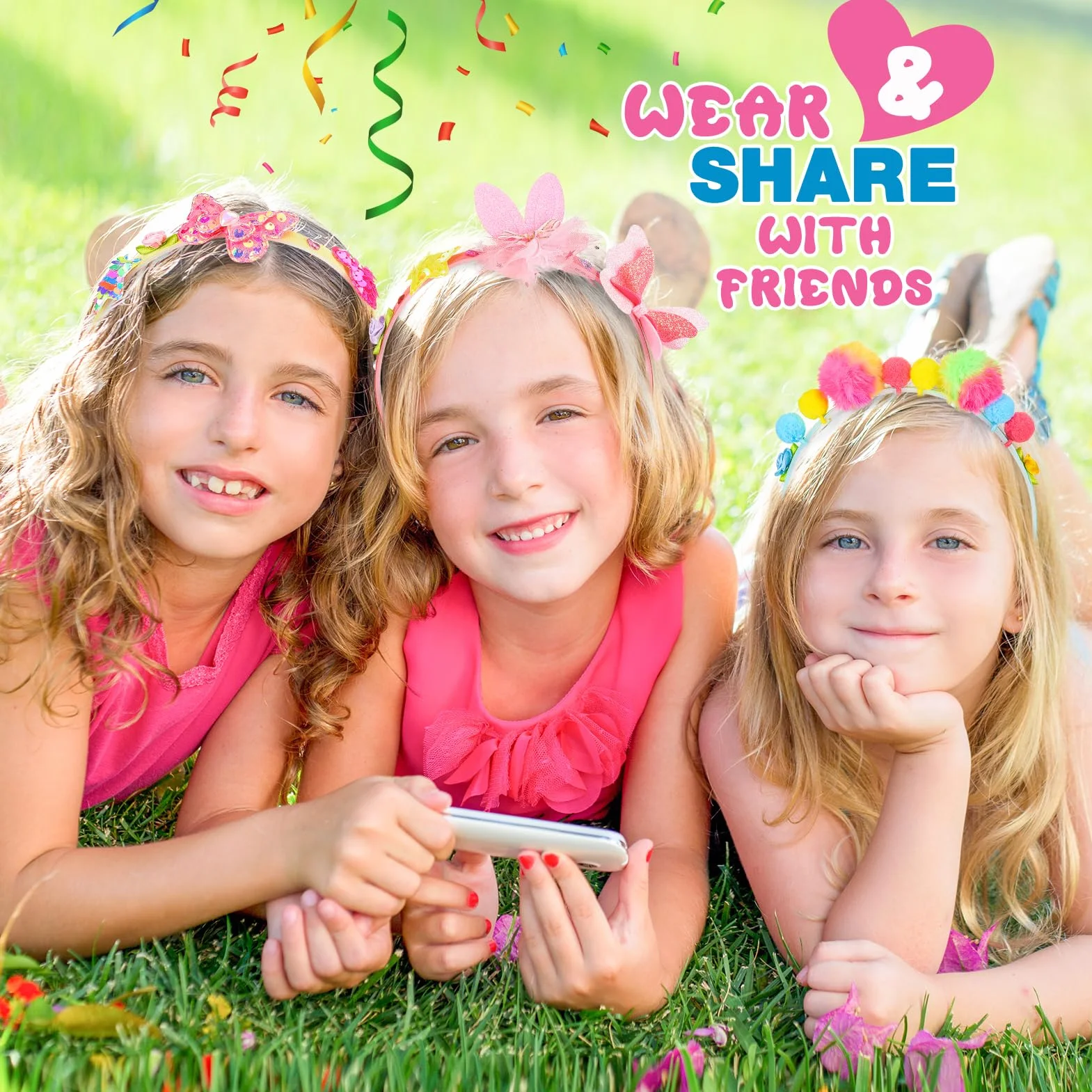 HappyKidsClub Prezenty dla dziewczynek w wieku 3-9 latków: Akcesoria do włosów dla dziewczynek Zestawy artystyczne i rzemieślnicze dla dzieci w wieku 3-9 lat