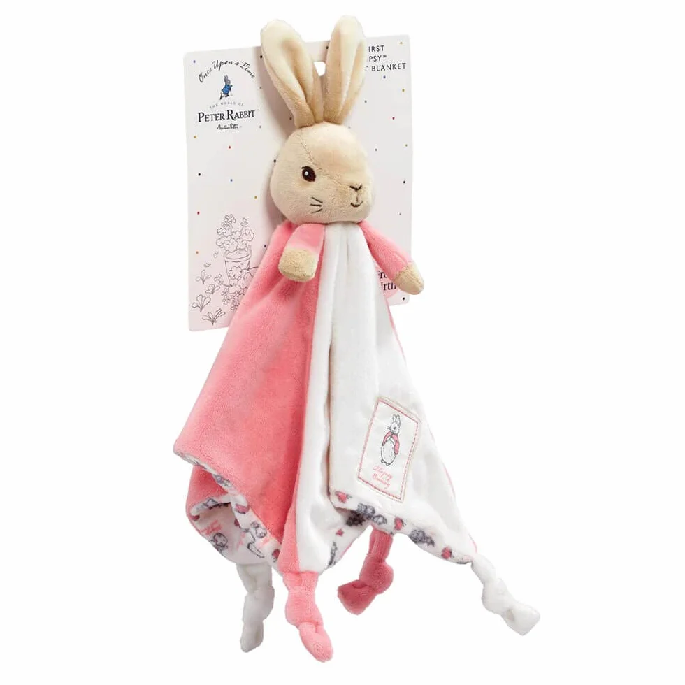 Official Beatrix Potter Flopsy Bunny Comfort Blanket - Peter Rabbit Soft Toy Comforter