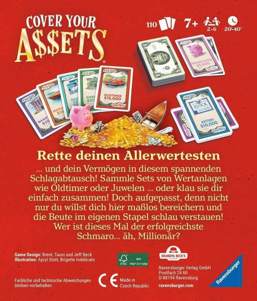 Cover Your Assets Kartenspiel ab 7 Jahre