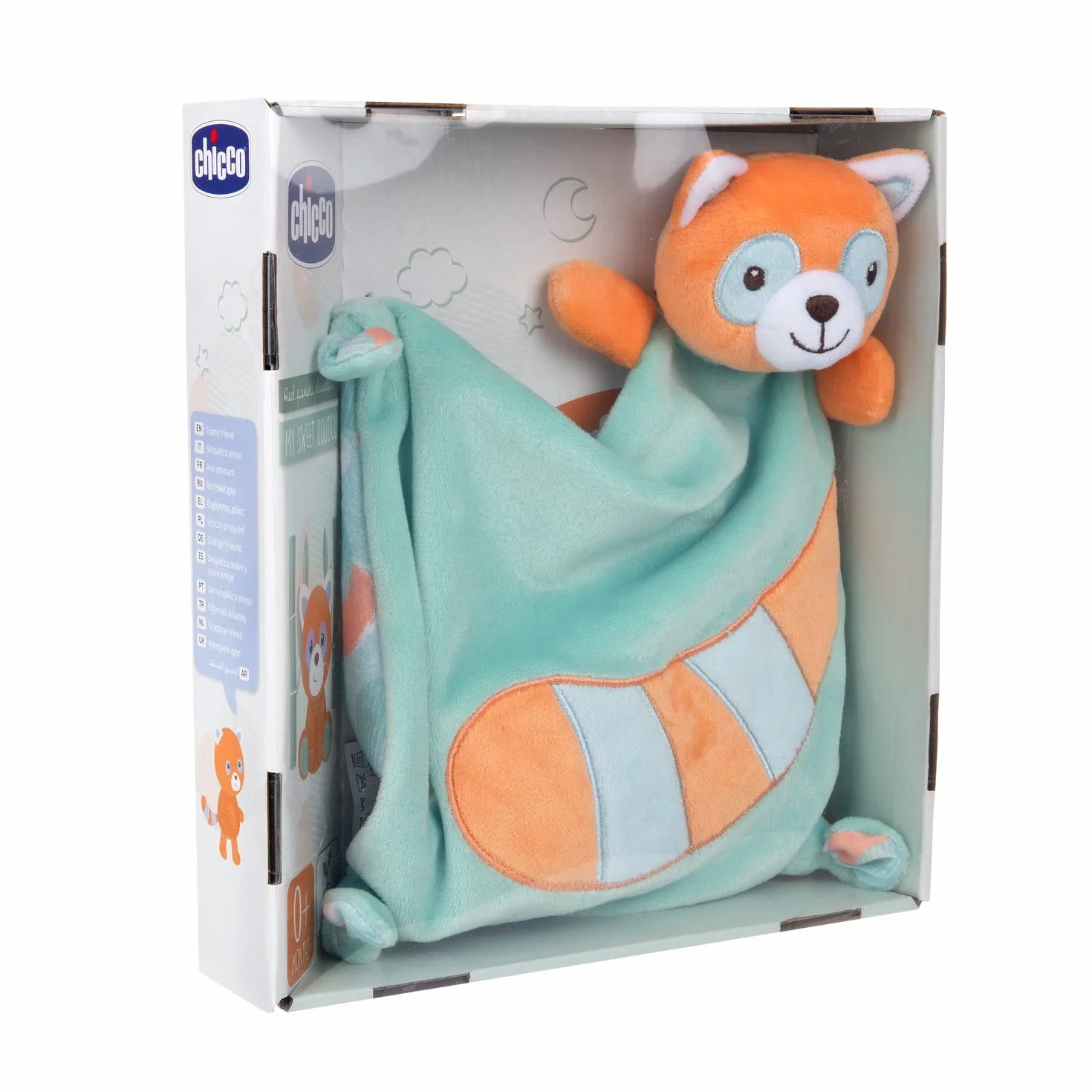 Chicco My Sweet Doudou Czerwona Panda Lalka z Miękkiego Weluru Można Prać w Pralce 0 m+