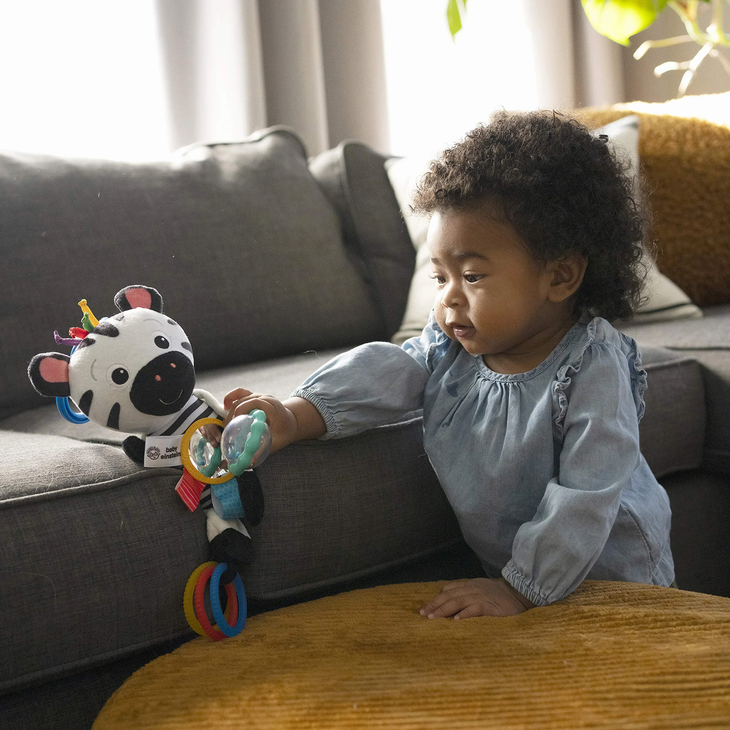 Baby Einstein Zen's Sensory Play pluszowy wózek aktywność zabawka dla niemowląt, wiek noworodek +