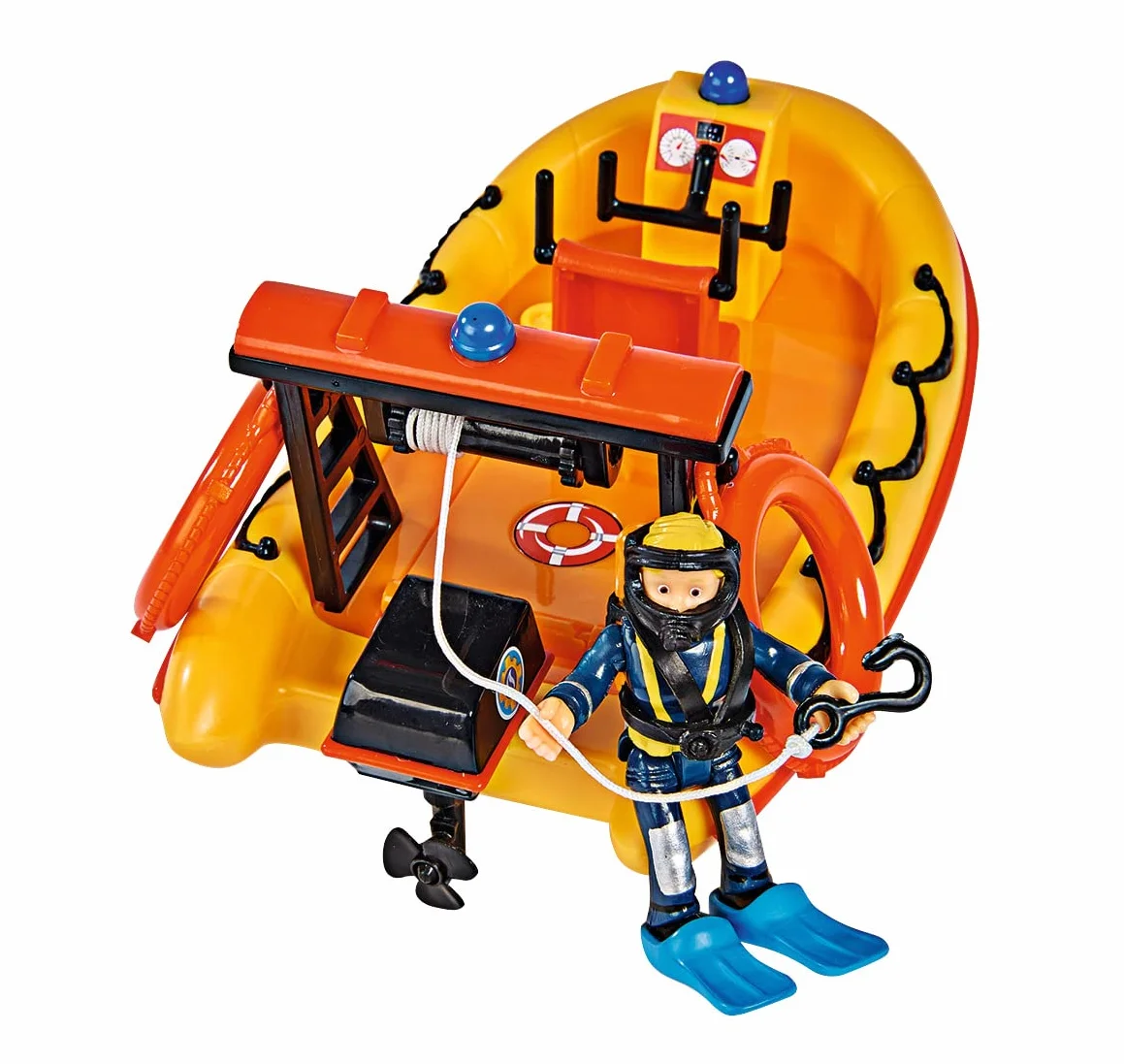 Simba 109252571038 Strażak Sam Łódź Neptun z figurką, 20 cm
