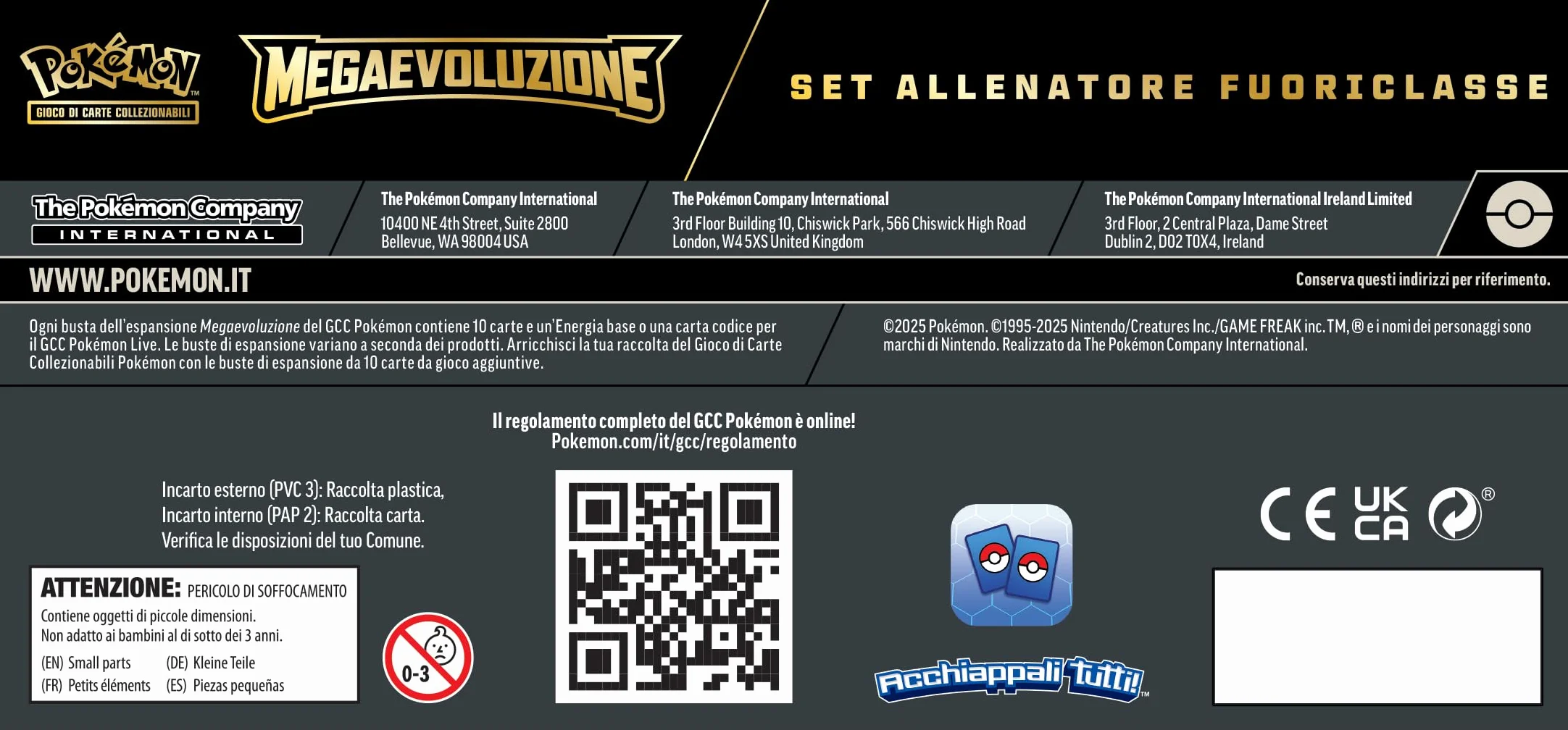 Pokémon: Zestaw trenera wyścigowego GCC Pokémon MegaEvolution Expansion (karta promocyjna na pełnej długości, dziewięć worków rozszerzeń i akcesoriów premium)