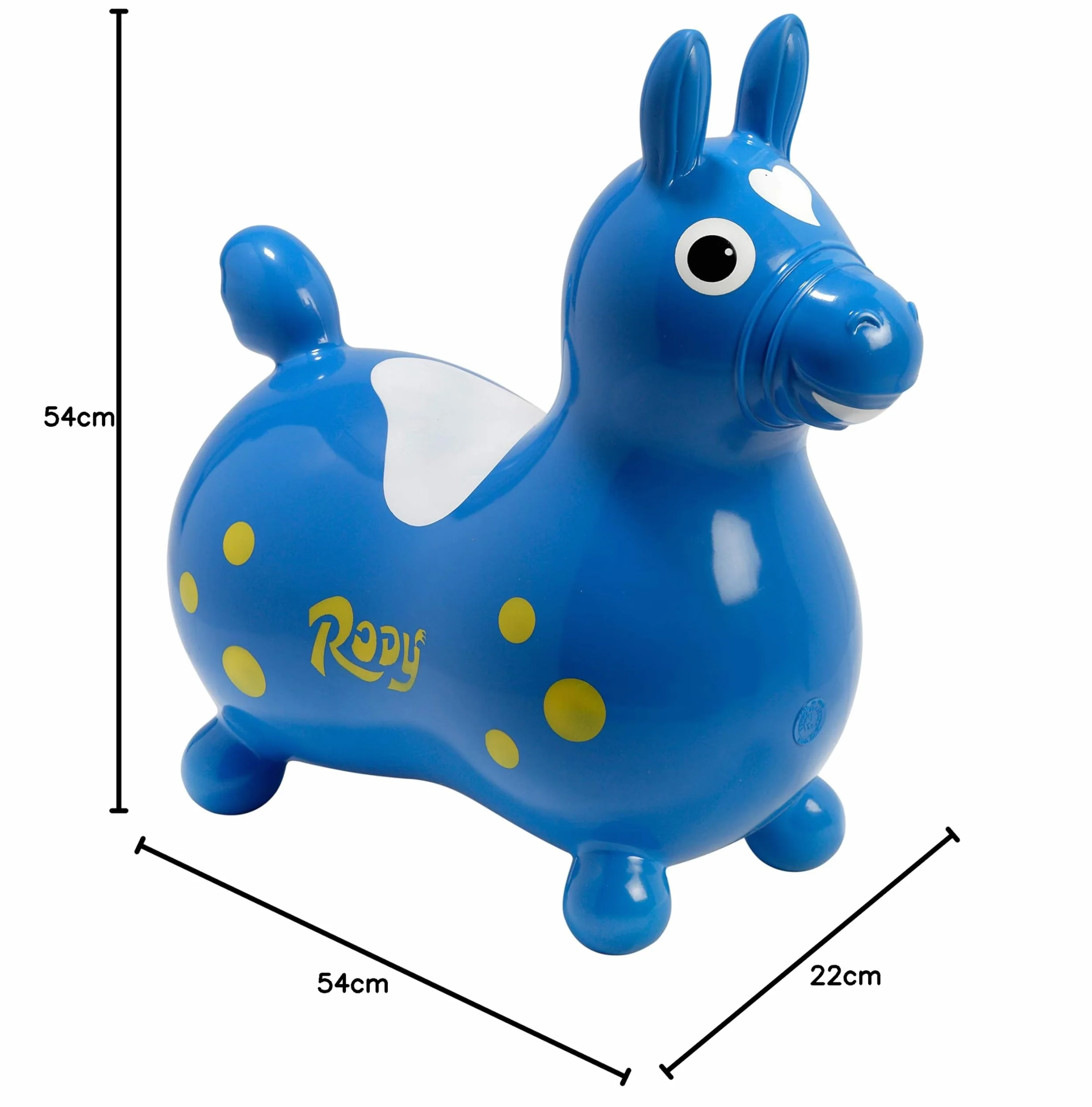 Gymnic 2089091 Koń Do Skakania Rody, Niebieski, 54cm