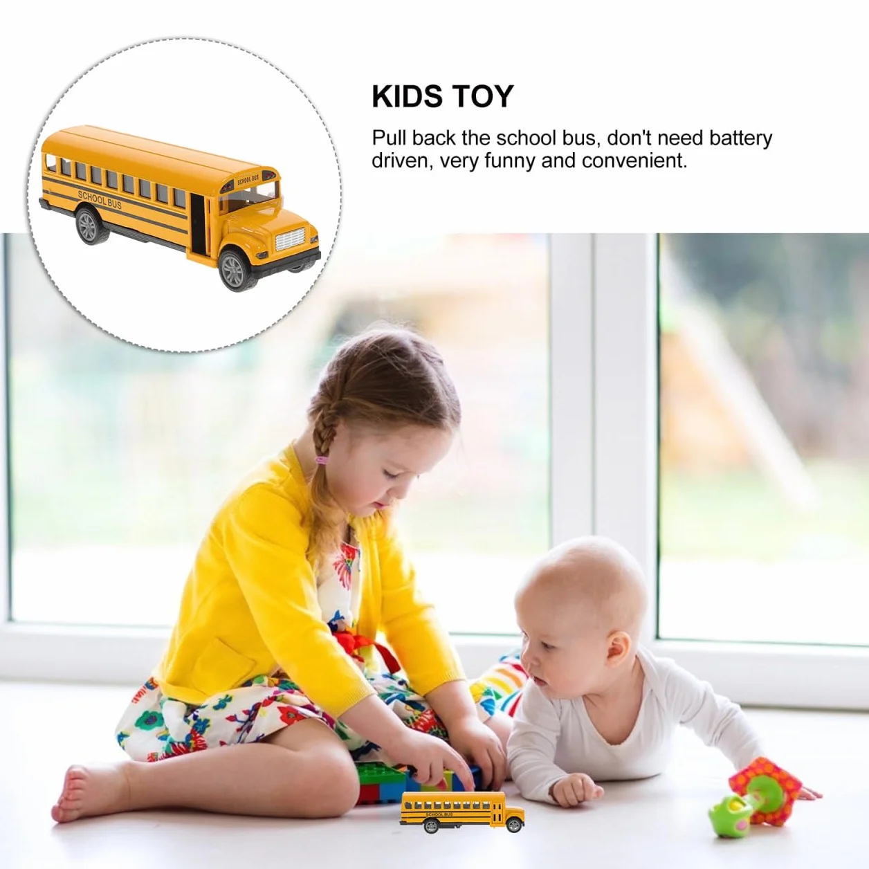 NUOBESTY Zabawka autobus szkolny 1:32 model dla dzieci