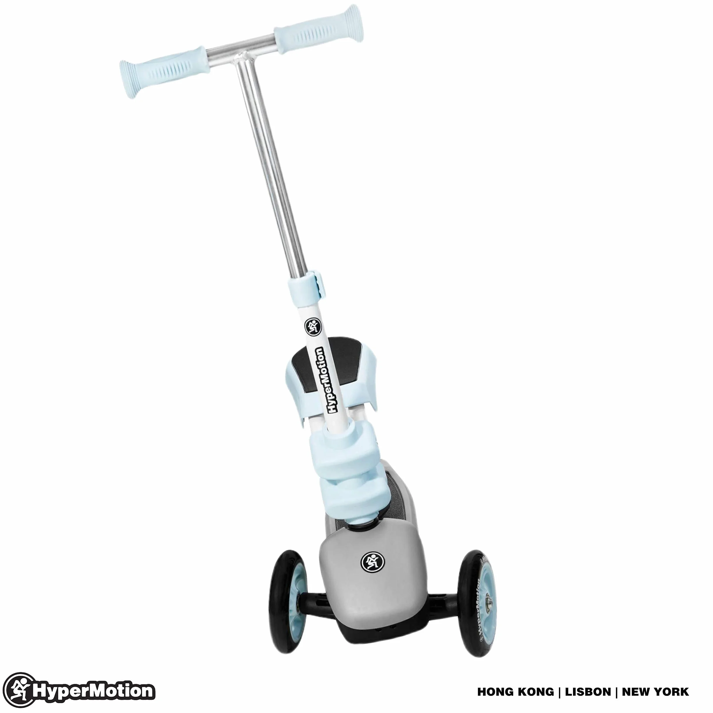 HyperMotion, Hulajnoga dla Dzieci, Balansowa Hulajnoga dla Najmłodszych, 3 w 1, Obciążenie do 20 Kg, Funkcja Jeździka, Regulowana Wysokość Kierownicy, Niebieska