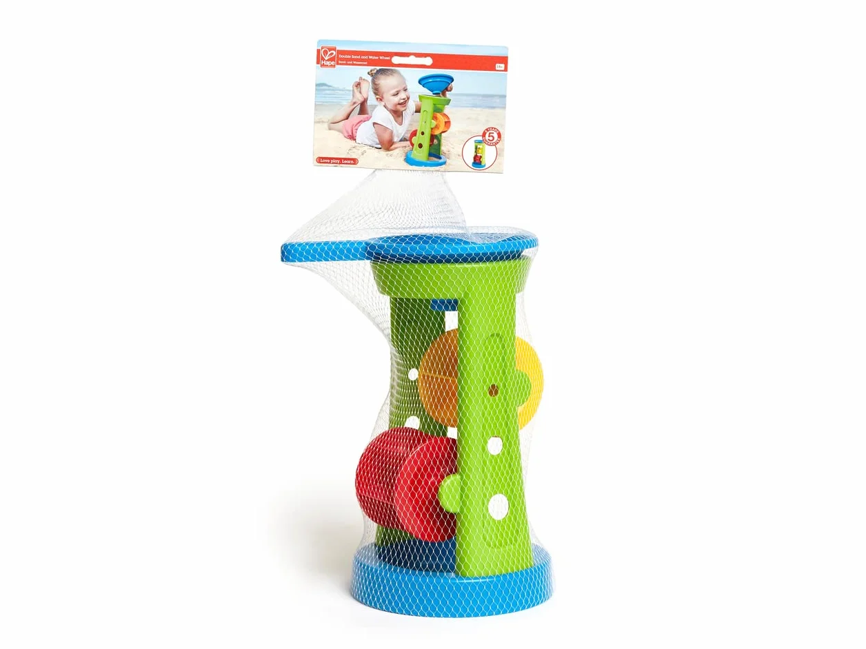 Hape E4046 Double Sand and Water Wheel - Beach and Bath Toys