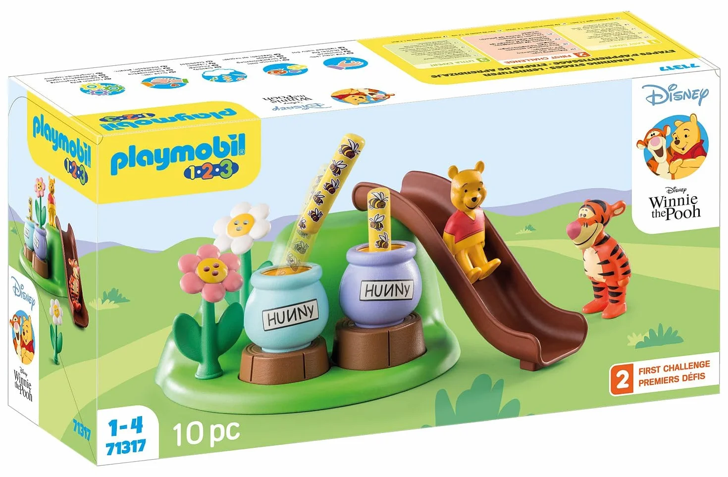 PLAYMOBIL 71317 1.2.3 & Disney: Pszczeli ogród Kubusia Puchatka i Tygrysa, zabawka edukacyjna dla maluchów, od 12 miesięcy