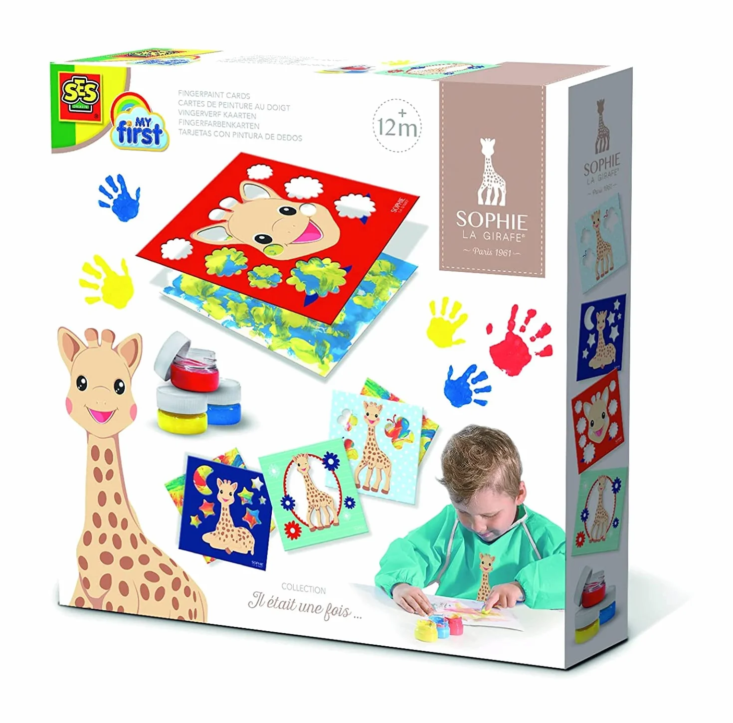 SES Creative 14493 (Sophie la girafe-) Karty do malowania palcami