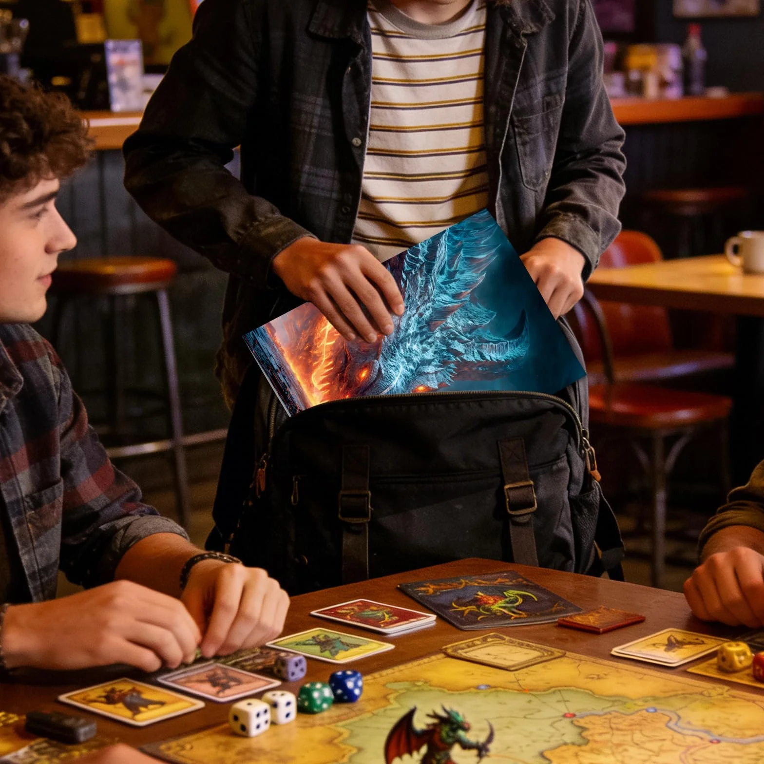 Byhoo DM Parasol okienny, zestaw 2 szt. do D&D 5E, 2 światów tematycznych, wodoodporna powierzchnia, potrójnie składany (A4), kompatybilny z podręcznikiem Player's Handbook
