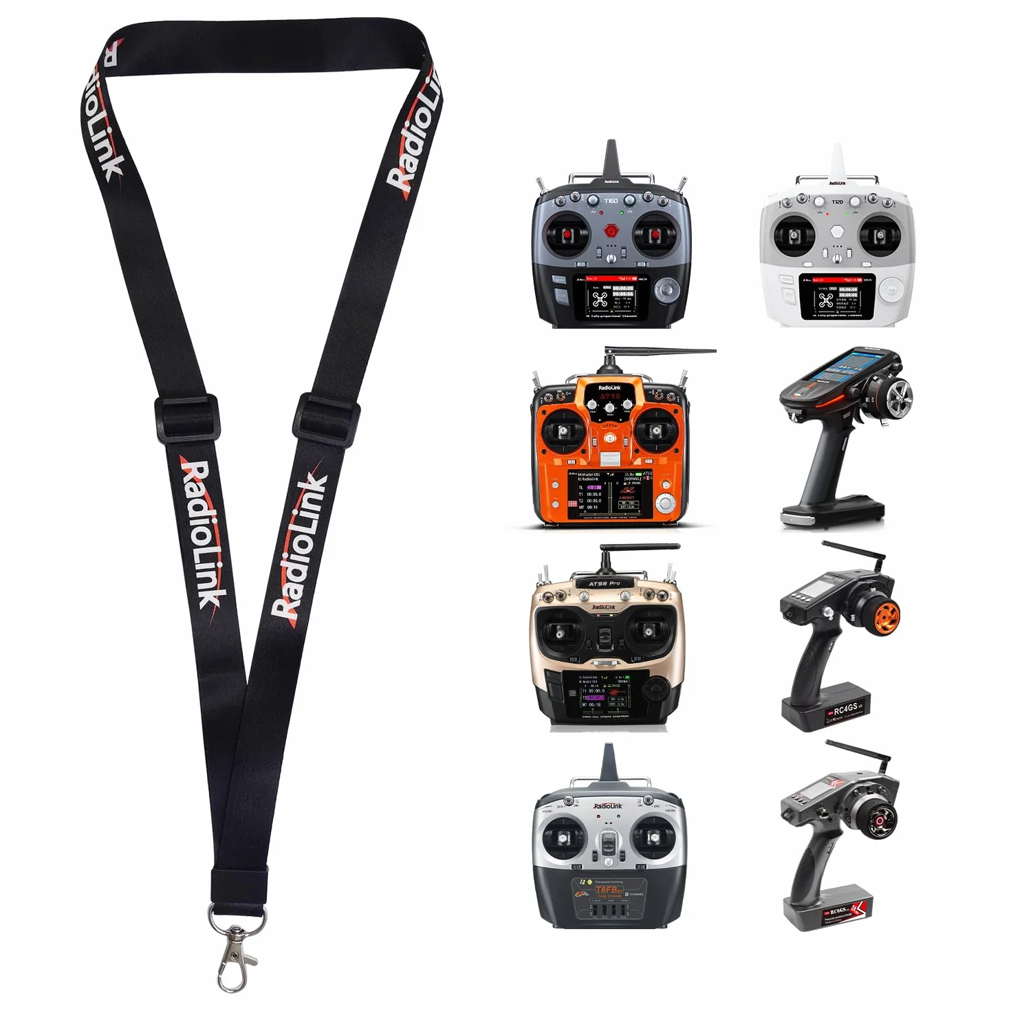 Radiolink Smycz nadajnika RC regulowany pasek hak na szyję do pilota radiowego RC8X/AT10II/AT9S/AT9S Pro/RC6GS V3/RC4GS V3/T8FB/X4/X6