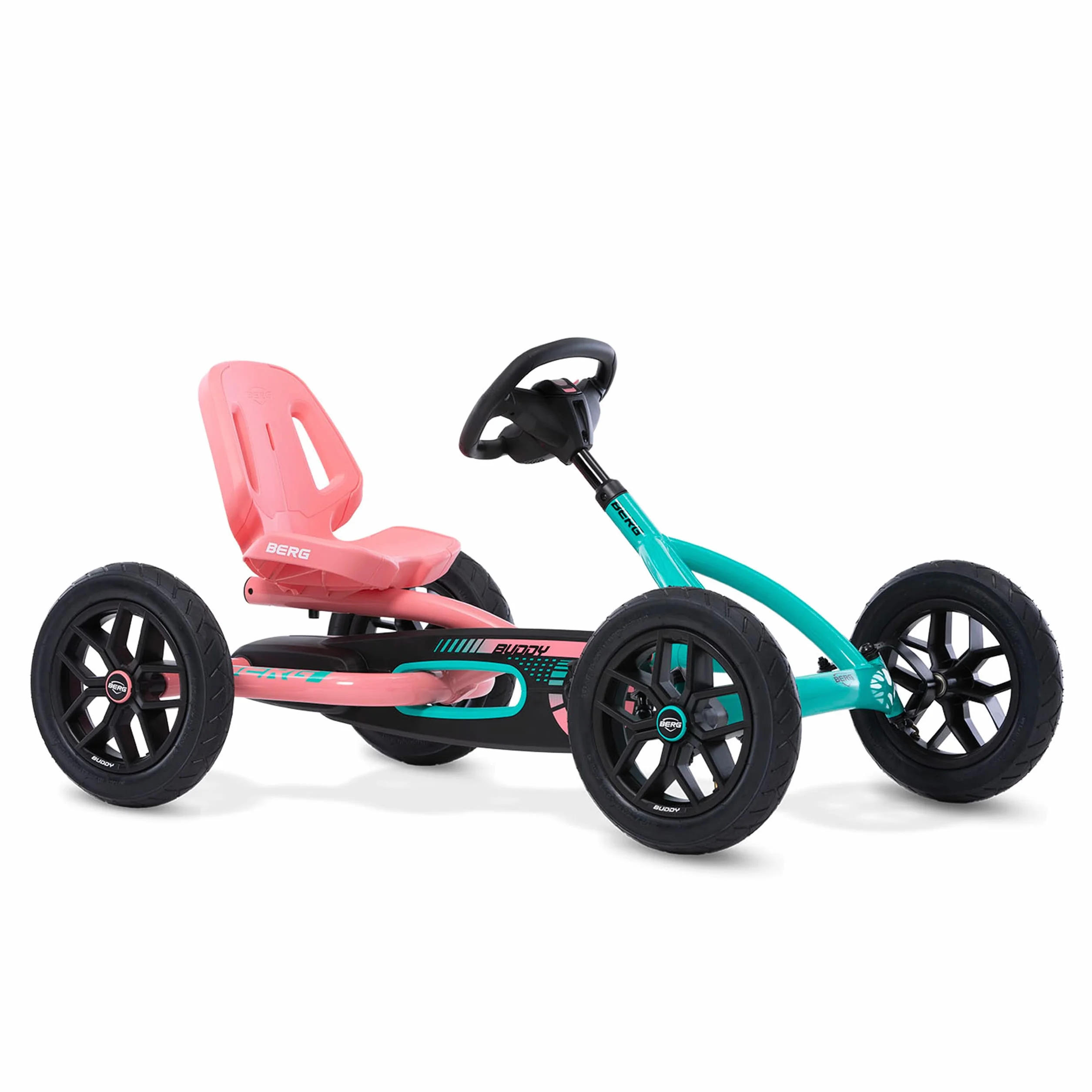 BERG Gokart Buddy Lua dla dzieci, różowy, opony pneumatyczne, wolny bieg, 3-8 lat