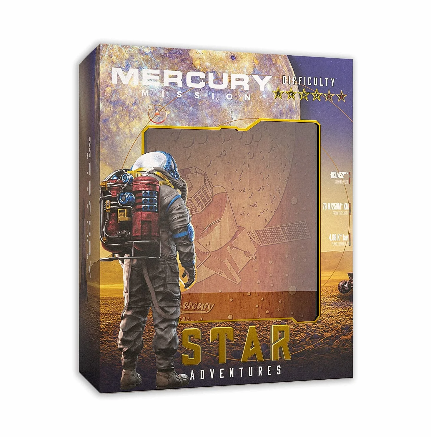 Logica Puzzle Art. Mercury - Drewniane Puzzle - Sekretne Pudełko - Trudność 4/6 Ekstremalny - Seria Star Adventures