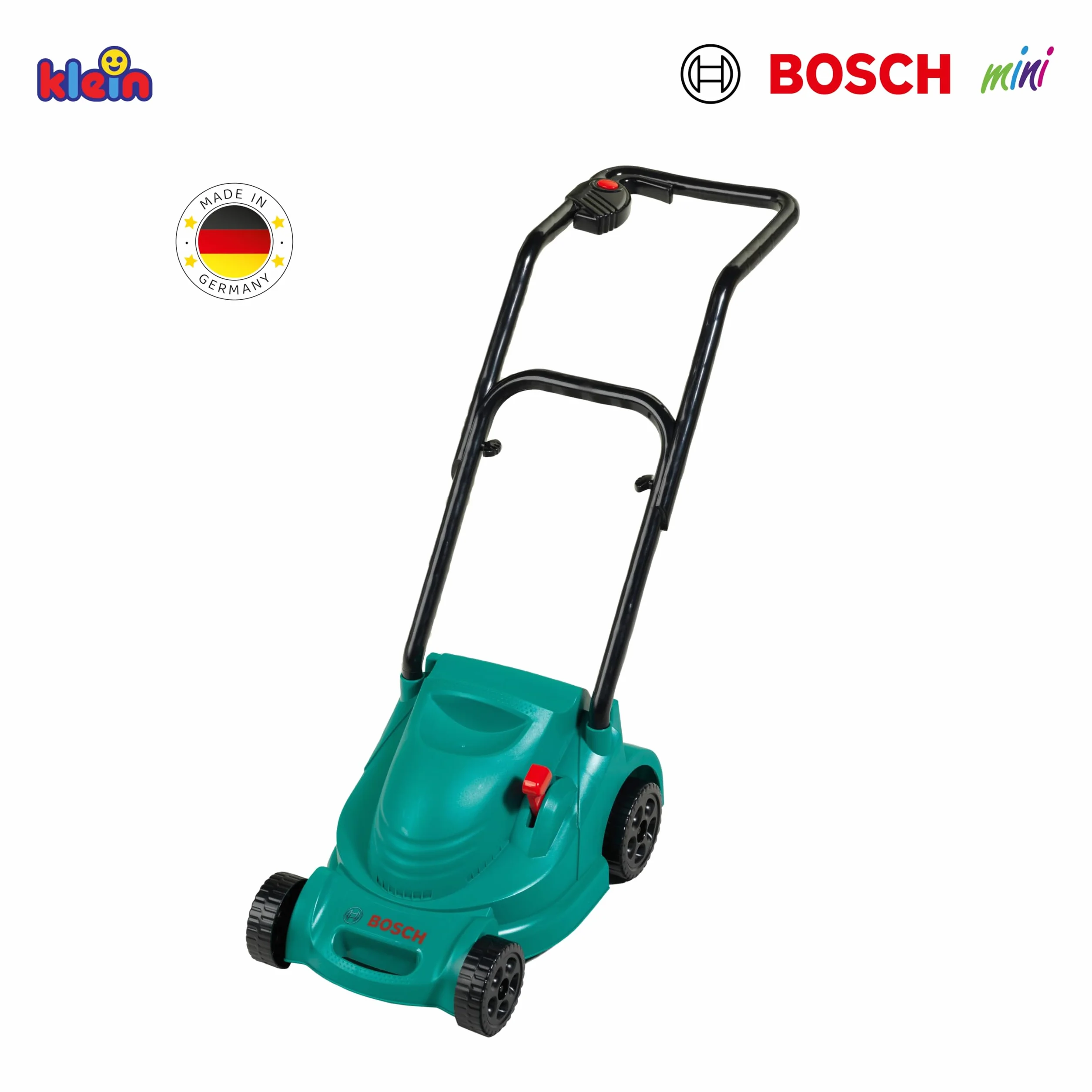 Theo Klein 2702 Kosiarka Bosch Rotak | Wydaje odgłosy terkotania podczas zabawy w koszenie trawy | Zabawka przeznaczona dla dzieci powyżej 18. miesiąca życia