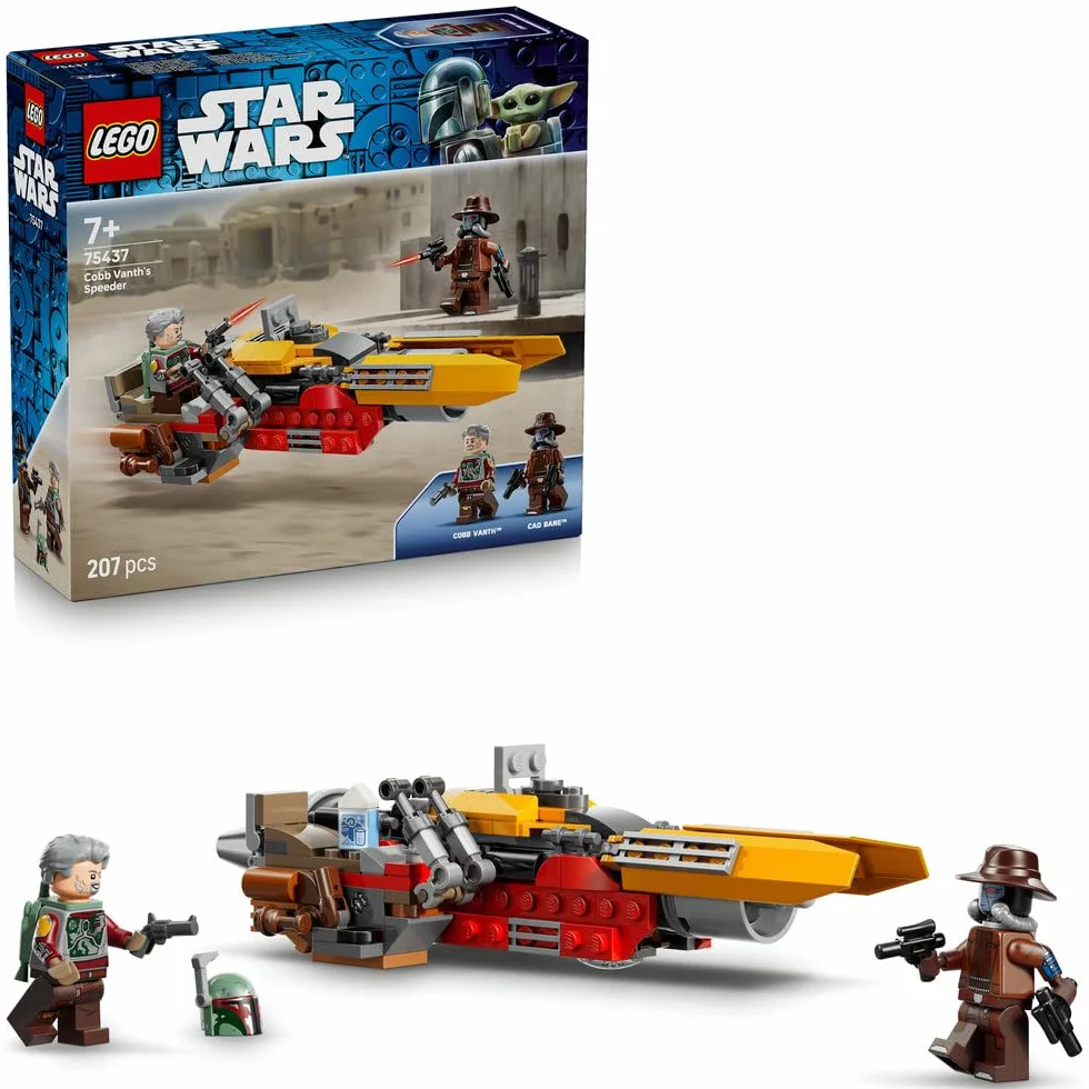 LEGO Star Wars Śmigacz Cobba Vantha, zabawka dla dzieci do zbudowania, pojazd do zbudowania i dwie minifigurki, pomysł na prezent dla chłopca od 6 lat, dla dziewczynki i fanów Gwiezdnych Wojen 75437