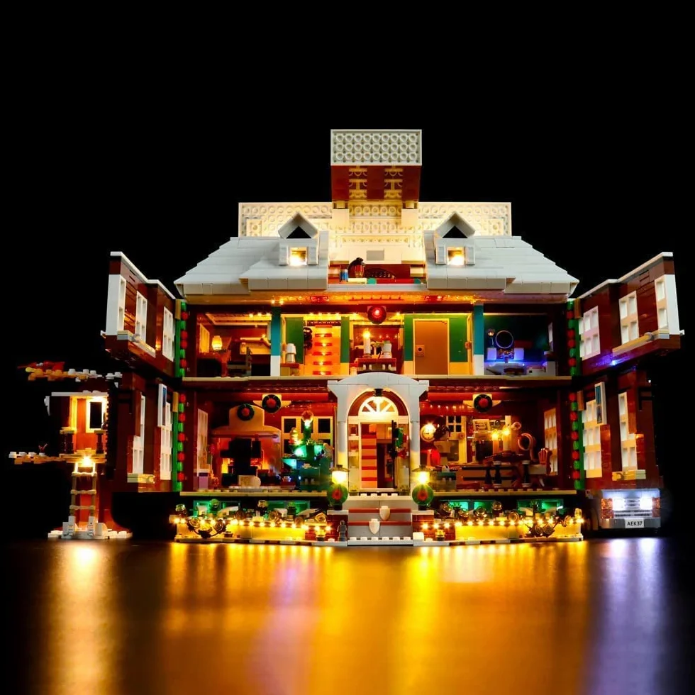 Zestaw świateł LED do Lego Home Alone, zdalne sterowanie dekoracyjne oświetlenie do Lego 21330 ekskluzywny zestaw kolekcjonerski