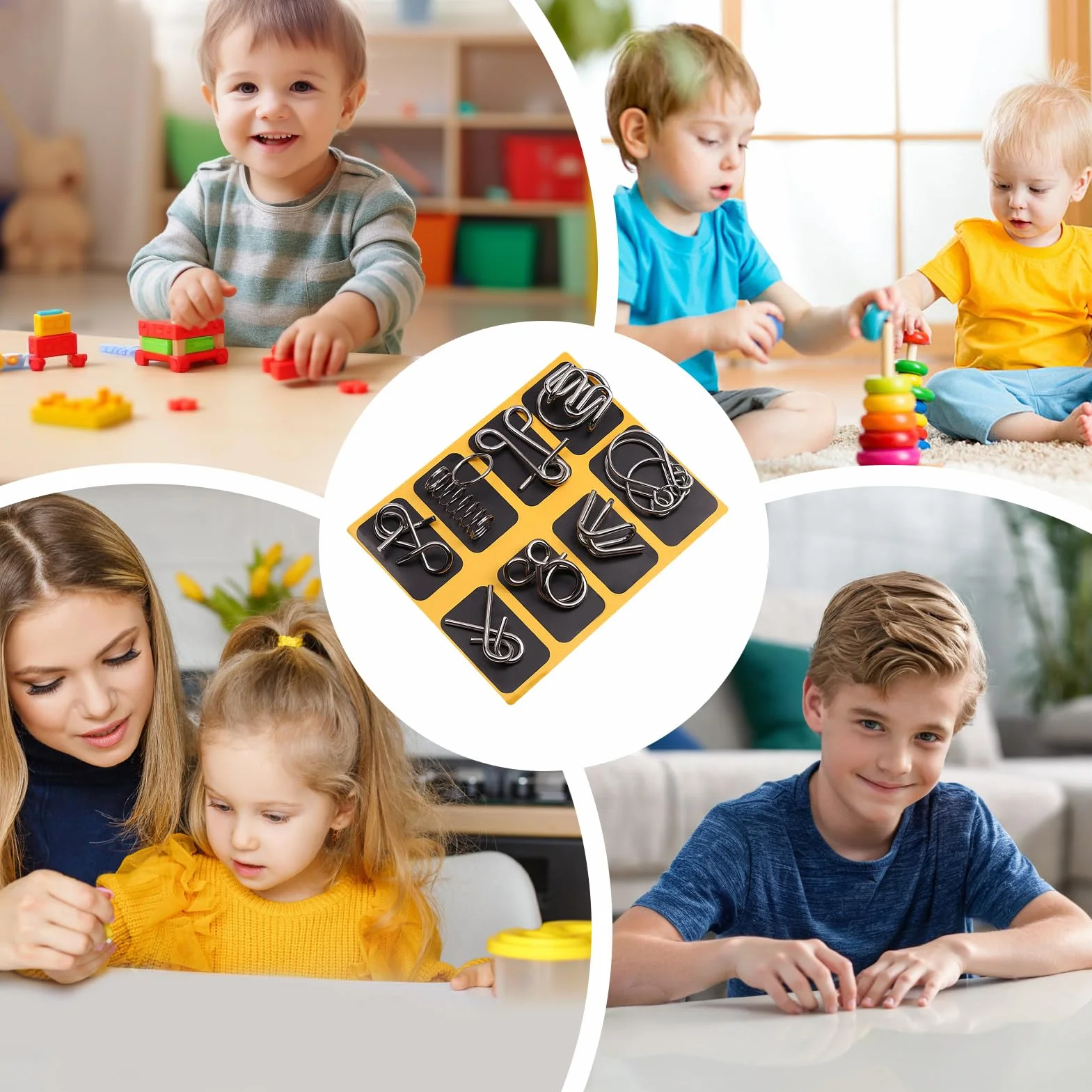Metal Puzzle,Zabawne Łamigłówki Edukacyjne Zabawki | Pierścieniowa Antystresowa Gra Puzzle Dla Młodzieży - Wyzwanie Dla Nastolatków Rodziny Dziewczynek Dom Szkoła Podróż