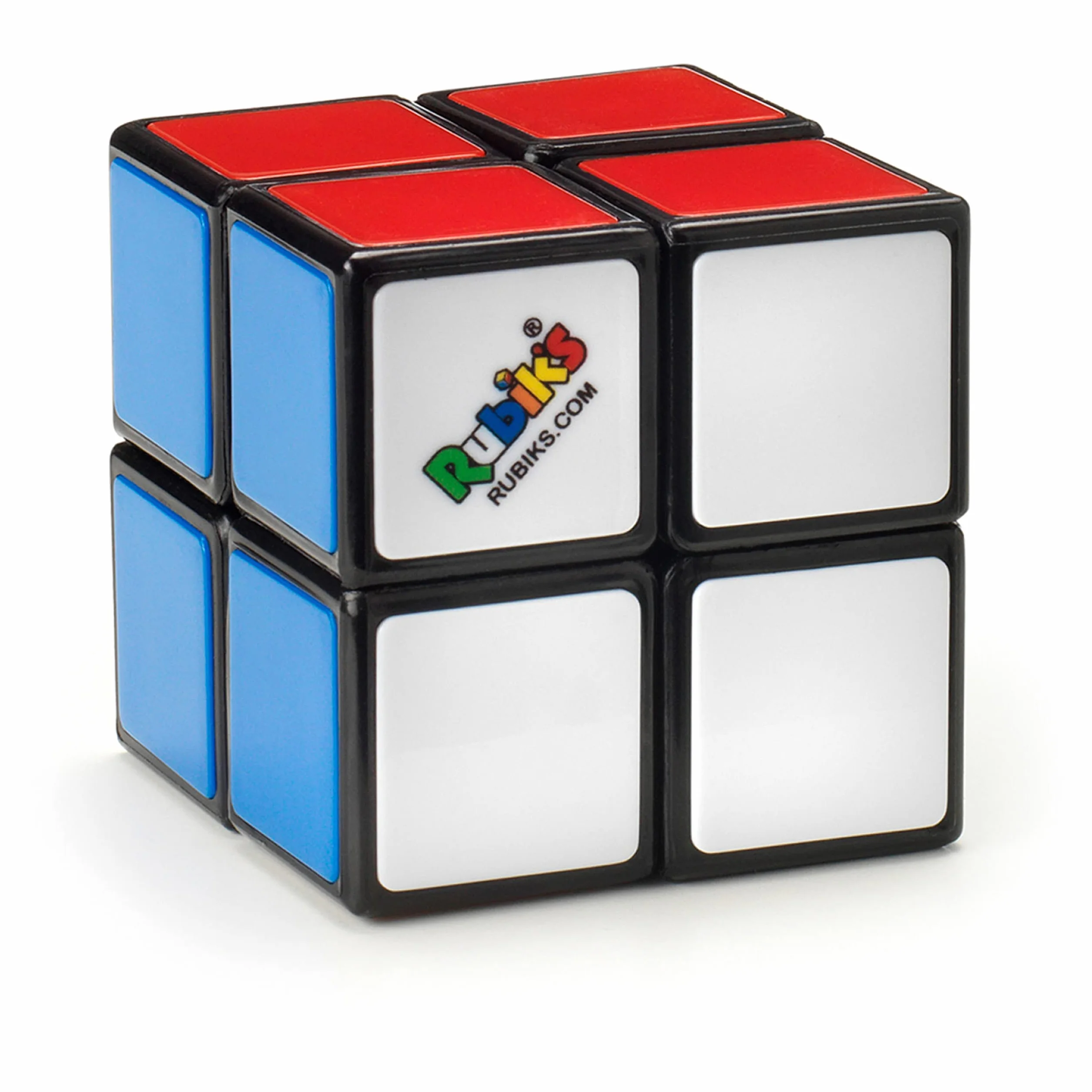 RUBIK'S, SPIN MASTER, oryginalna kostka Rubika 2X2 MINI, z 2 warstwami po 4 kostki, profesjonalna łamigłówka w kolorystyce, kieszonkowa, odpowiednia dla dzieci od 8 lat,