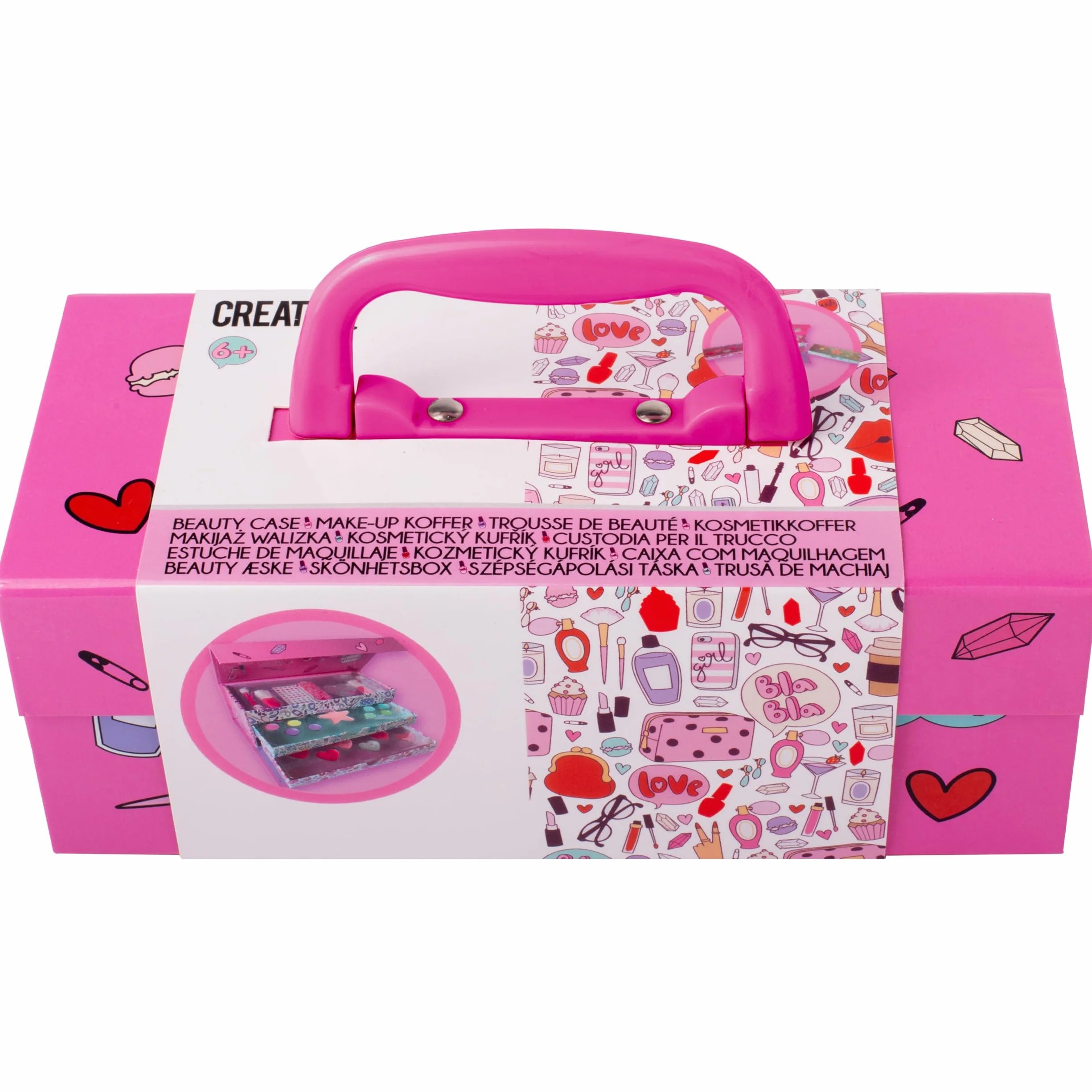Create It! - 84530 - Beauty Case - kuferek na kosmetyki dla dziewczynek, Rosa, różowy dla dziewczynki