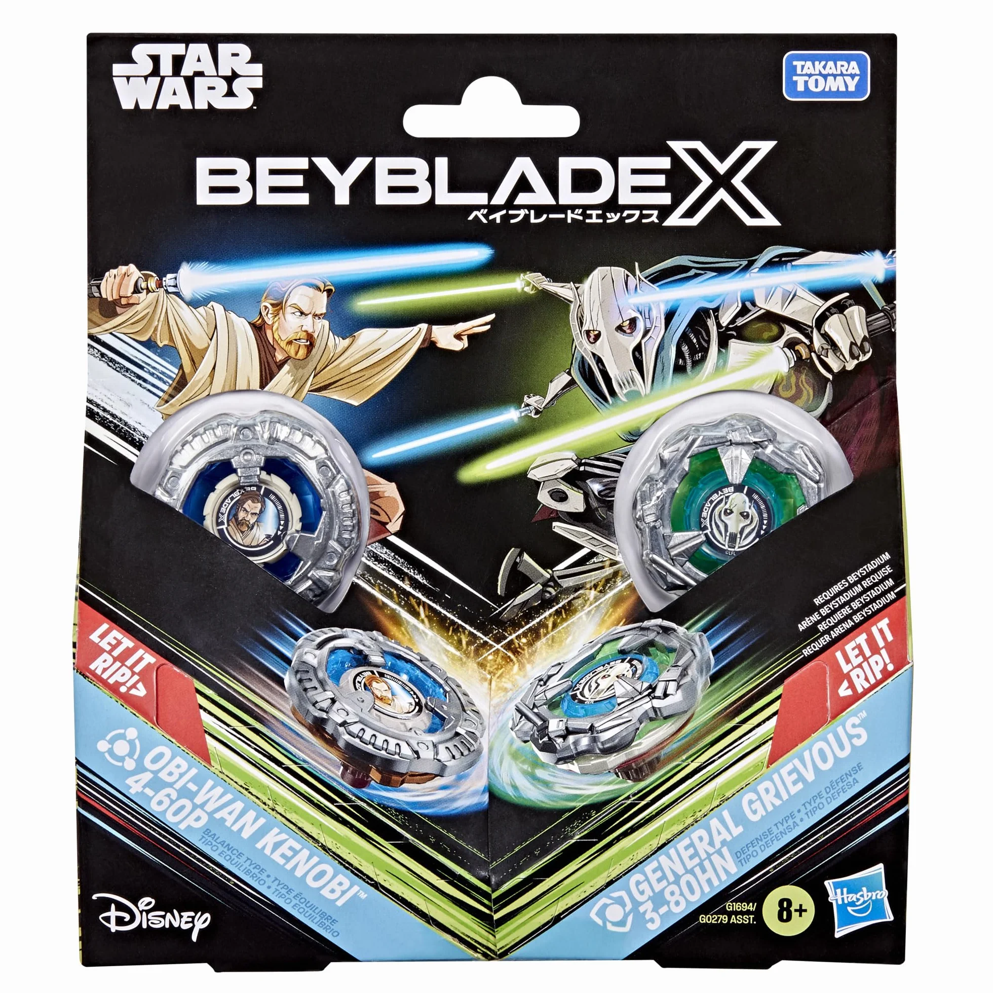 Beyblade X i Gwiezdne wojny Collab, Obi-Wan Kenobi 4-60P kontra General Grievous 3-80HN