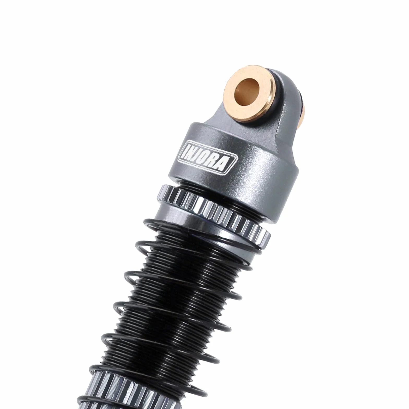 INJORA Amortyzatory 53 mm - Amortyzator gwintowany poch?aniacz oleju do TRX4M K10 High Trail Upgrade 1/18, szary
