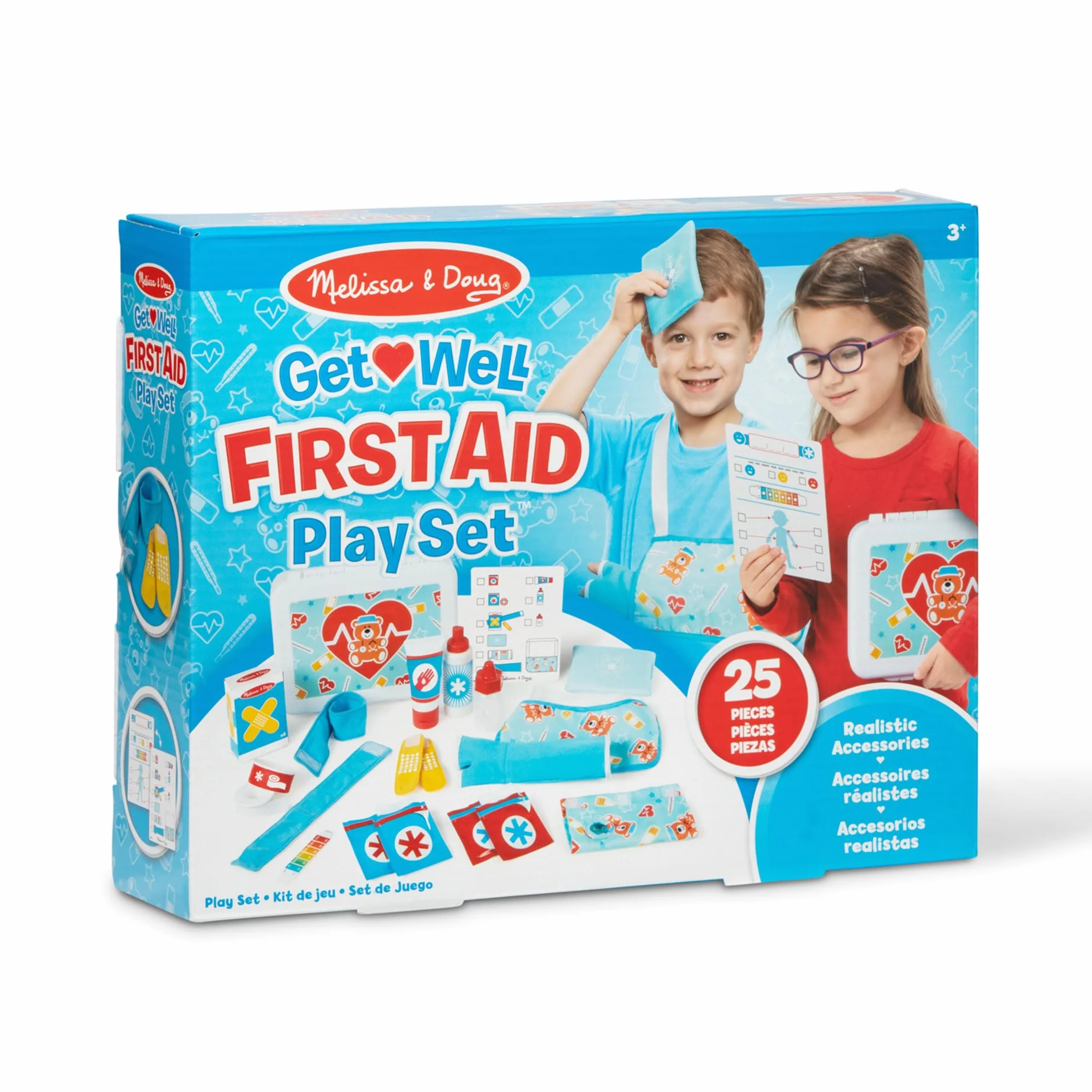 Melissa & Doug Get Well zestaw pierwszej pomocy zestaw do zabawy | udawaj zabawę, zestaw pierwszej pomocy | 3+ | prezent dla chłopca lub dziewczynki