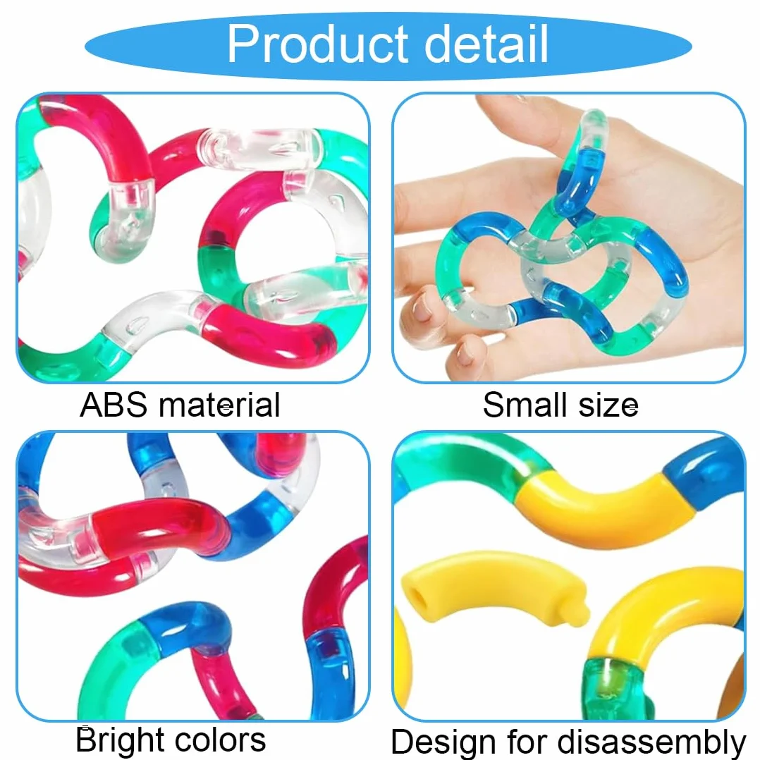 3 szt. Tangle Fidget Toy Finger Decompression Fidget Twist Relief w stresie, wyciszenie dla dzieci i dorosłych