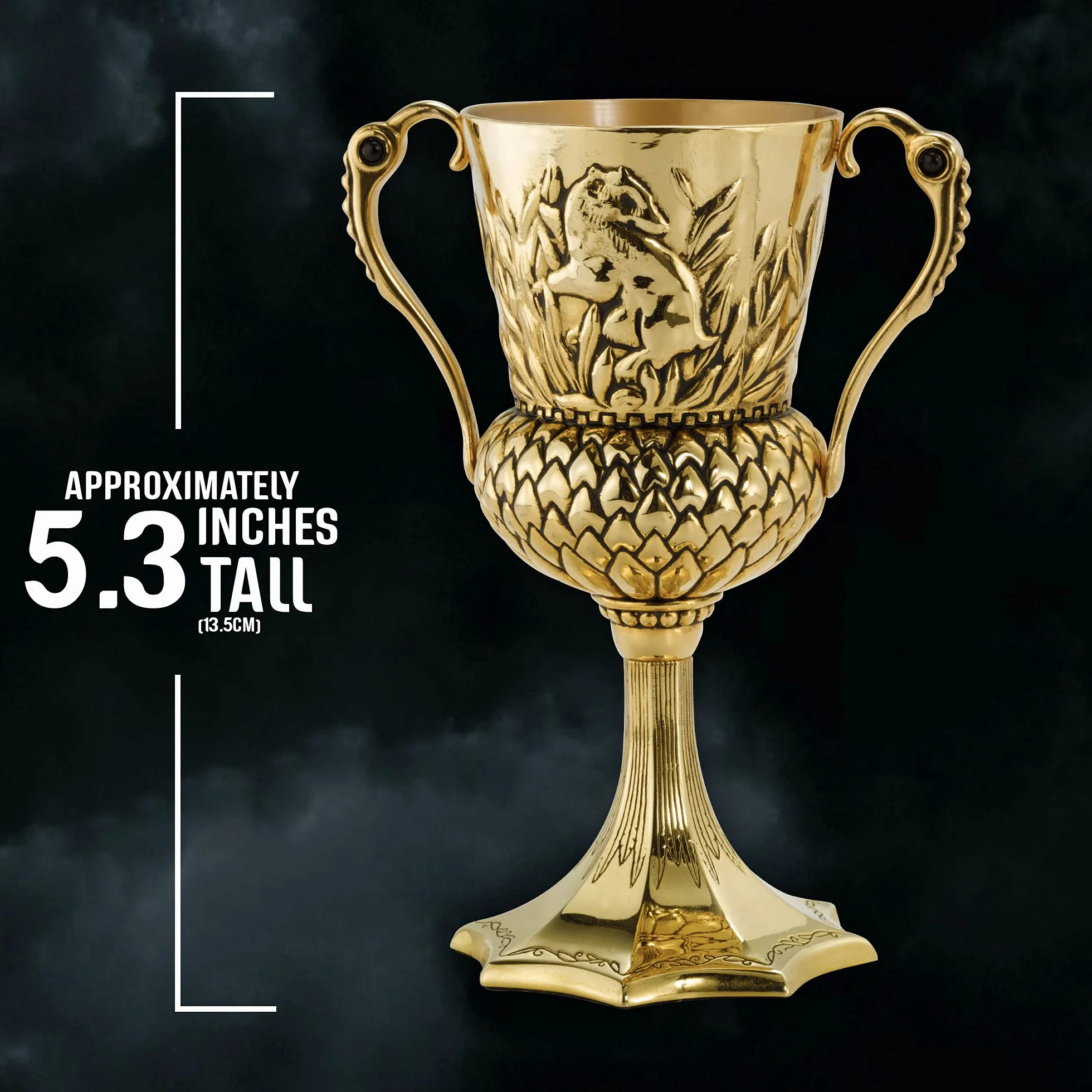 The Noble Collection Harry Potter Helga Hufflepuff Cup - 13,5 cm odlewana metalowa replika horkruksa, oficjalnie licencjonowany zestaw filmowy, rekwizyty filmowe, prezenty