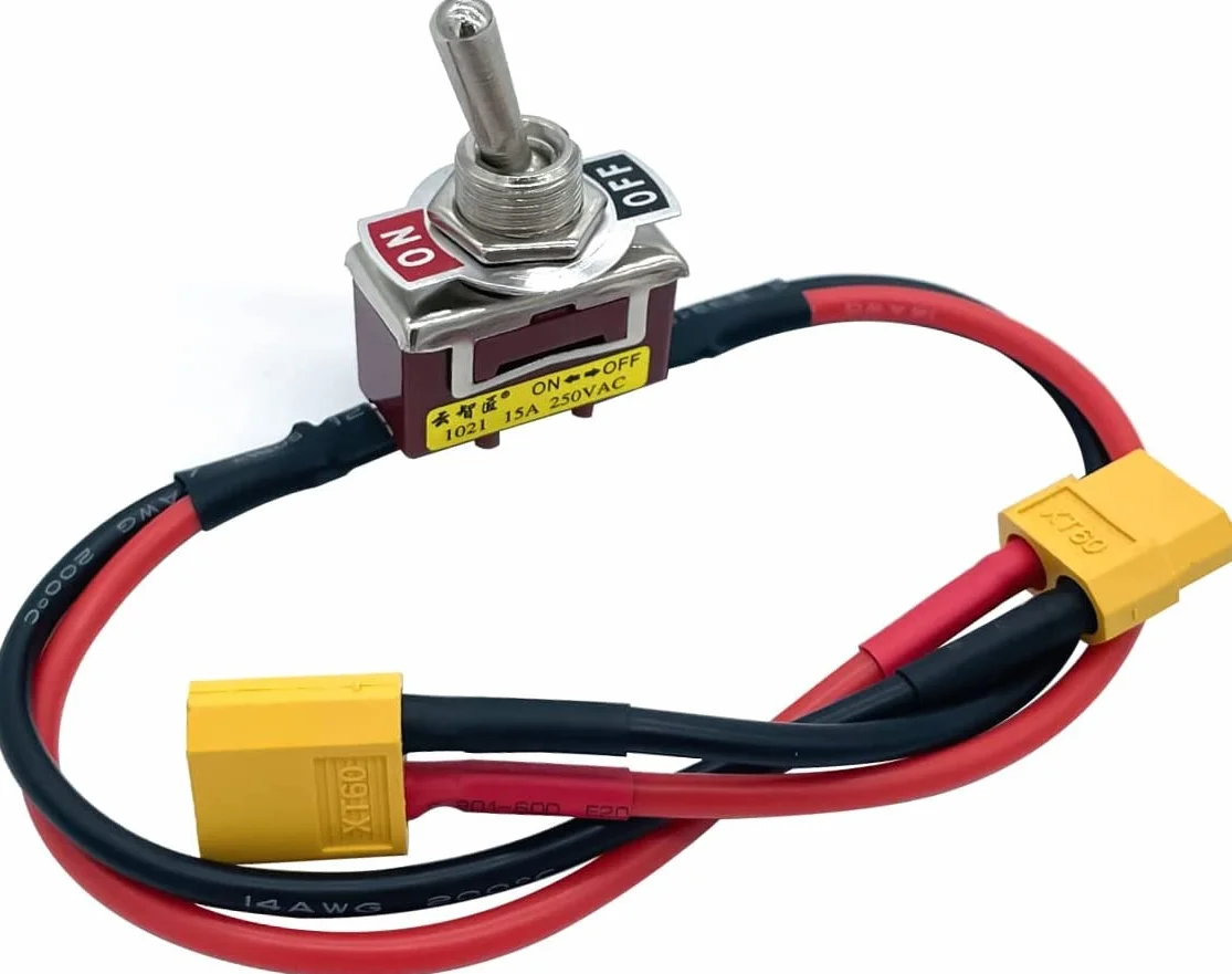 Przełącznik elektryczny on-off duży prąd z wtyczką Deans T / XT60 do RC akumulator samochodowy ESC (XT60)