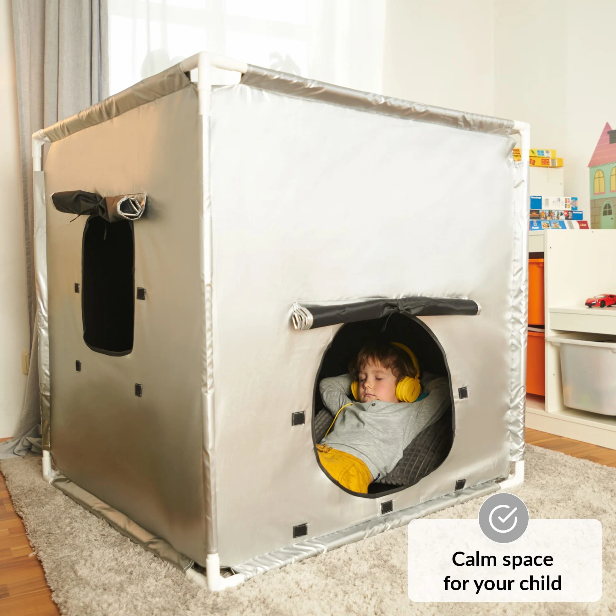 Namiot sensoryczny dla dzieci do zabawy i relaksu | Narzędzie do autyzmu, SPD, lęku, braku koncentracji | Sensory Tent Cube | Do domu lub szkoły