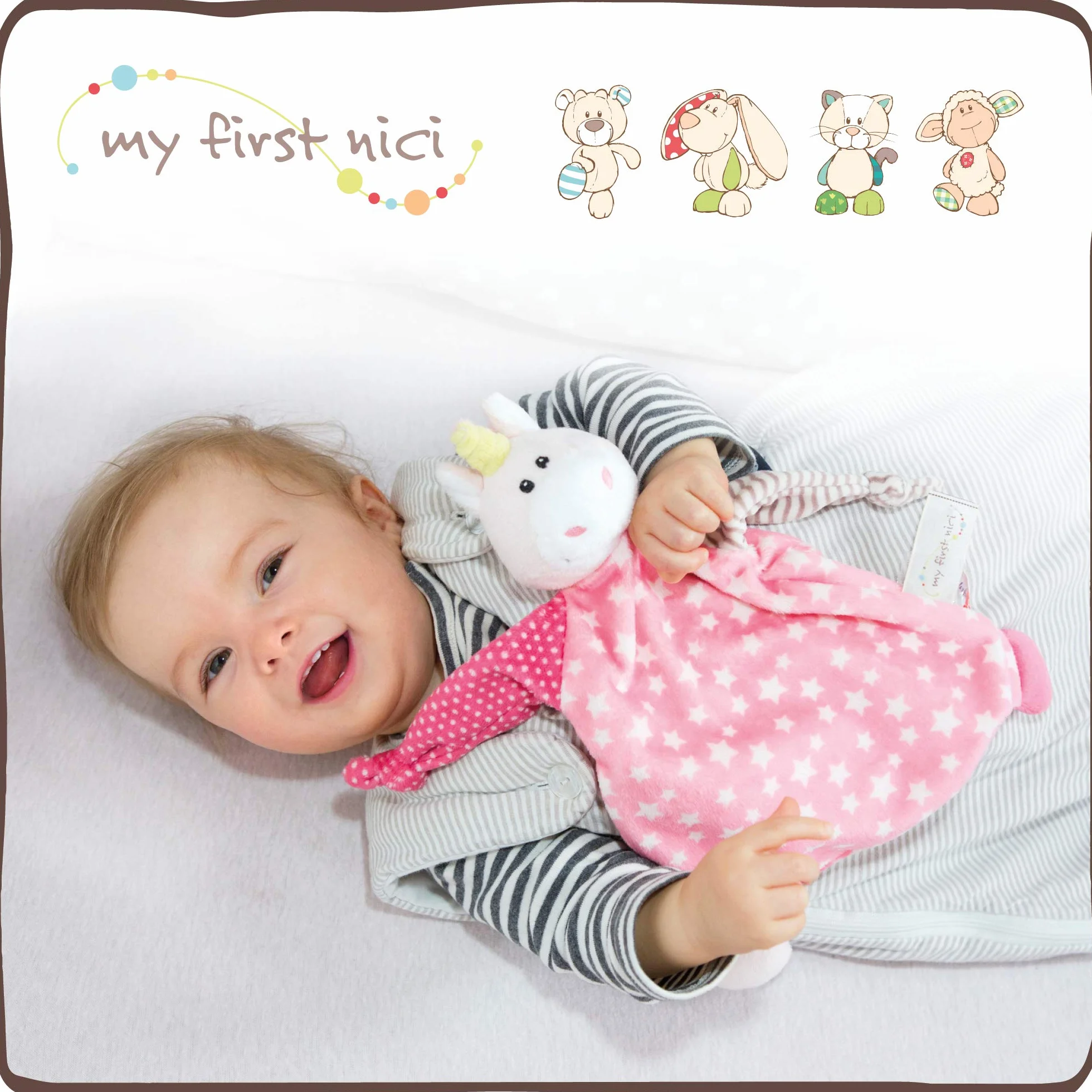 NICI Chusta do przytulania zając "Mała księżniczka" 25 x 25 cm – chusta do przytulania z zająca od 0+ miesięcy – przytulanka dla niemowląt i małych dzieci – przytulanka dla niemowląt i małych dzieci –