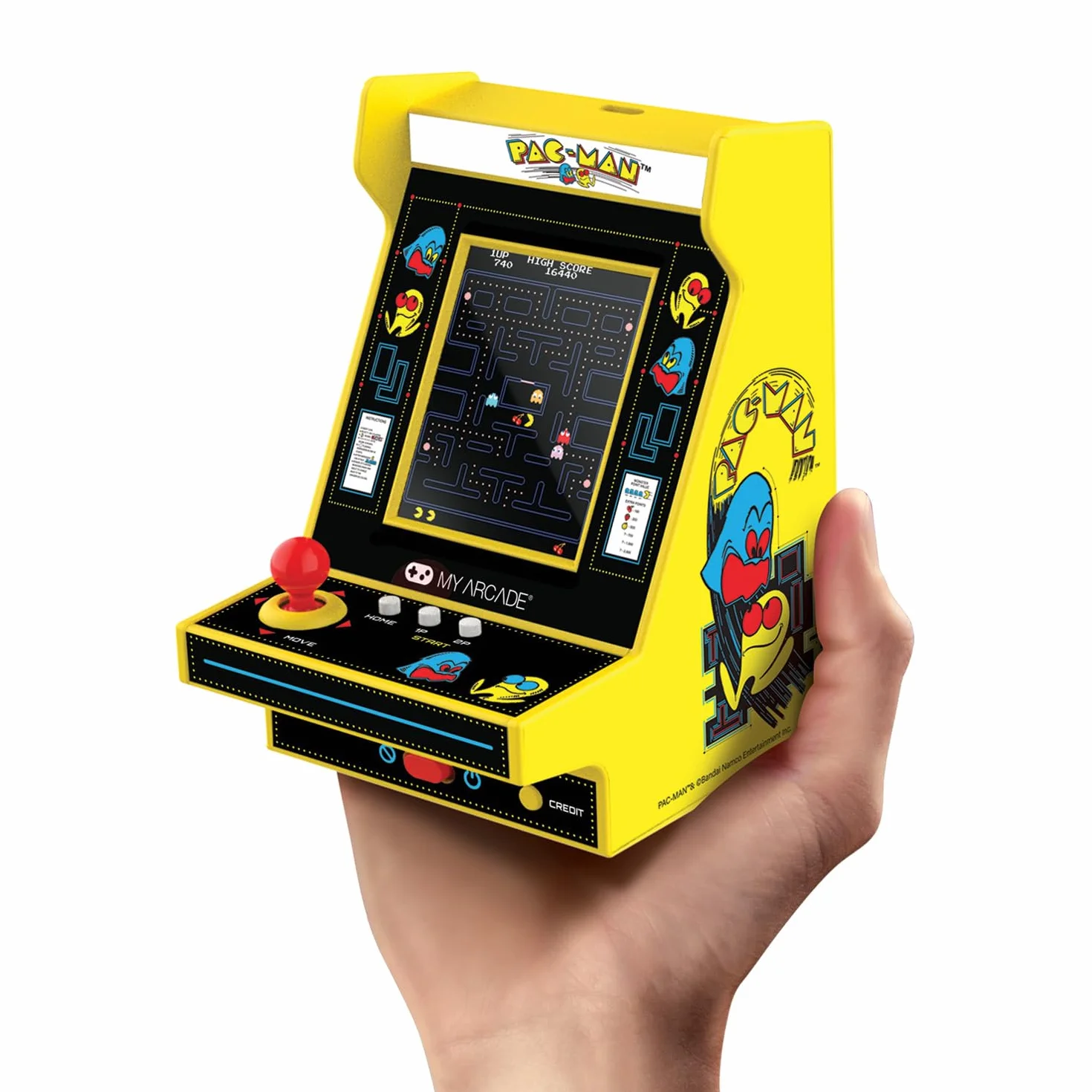 My Arcade Pac-Man Nano Player: Mini Arcade Machine, 12,2 cm w pełni grywalna gra wideo kolekcjonerska