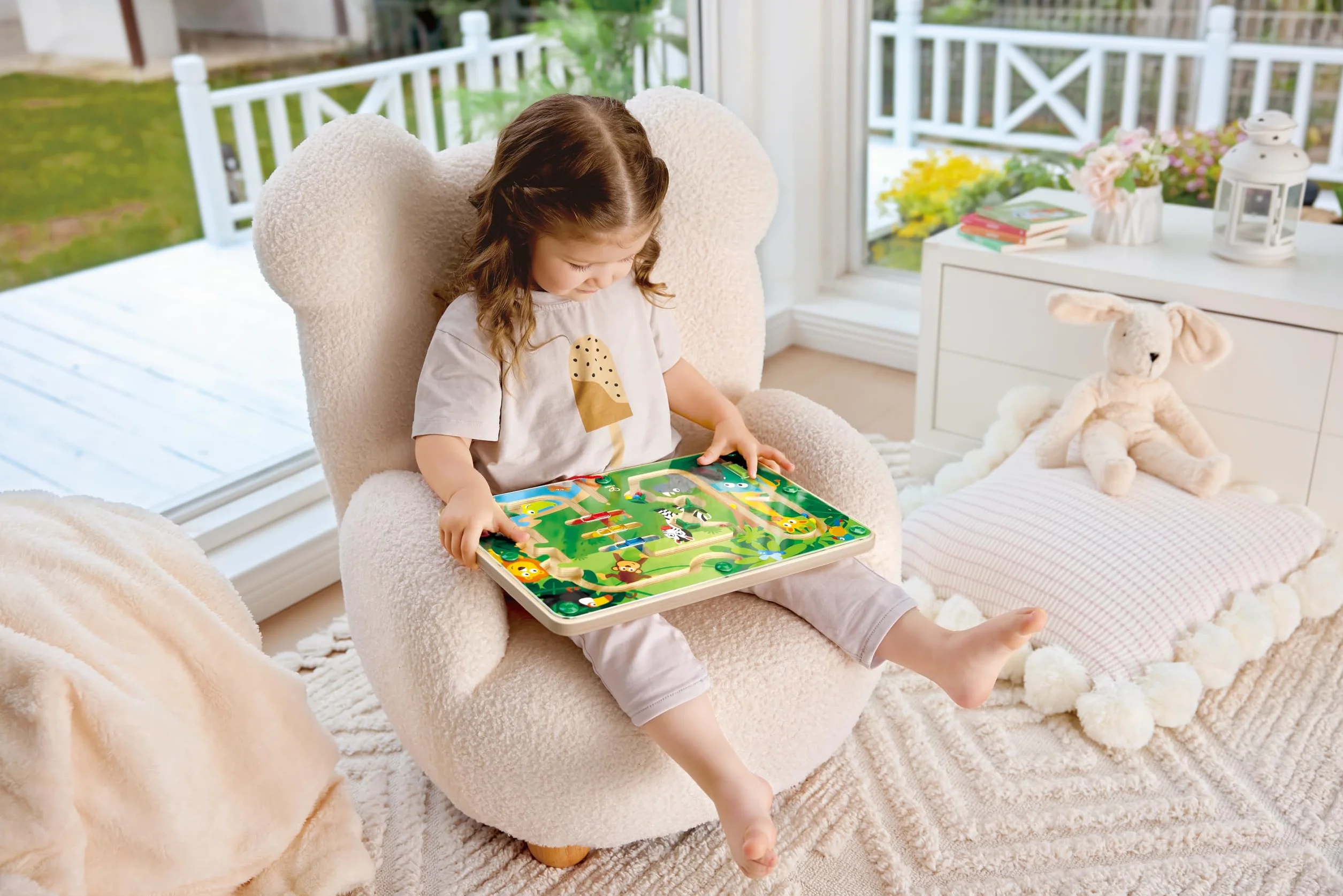 Hape E1714 Wooden Jungle Magnetic Maze