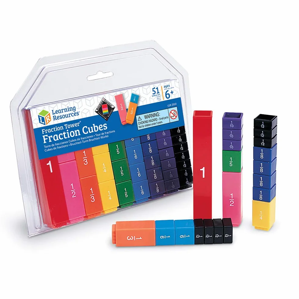 Learning Resources Fraction Tower Kostki Fraction 51-Szt Pakiet