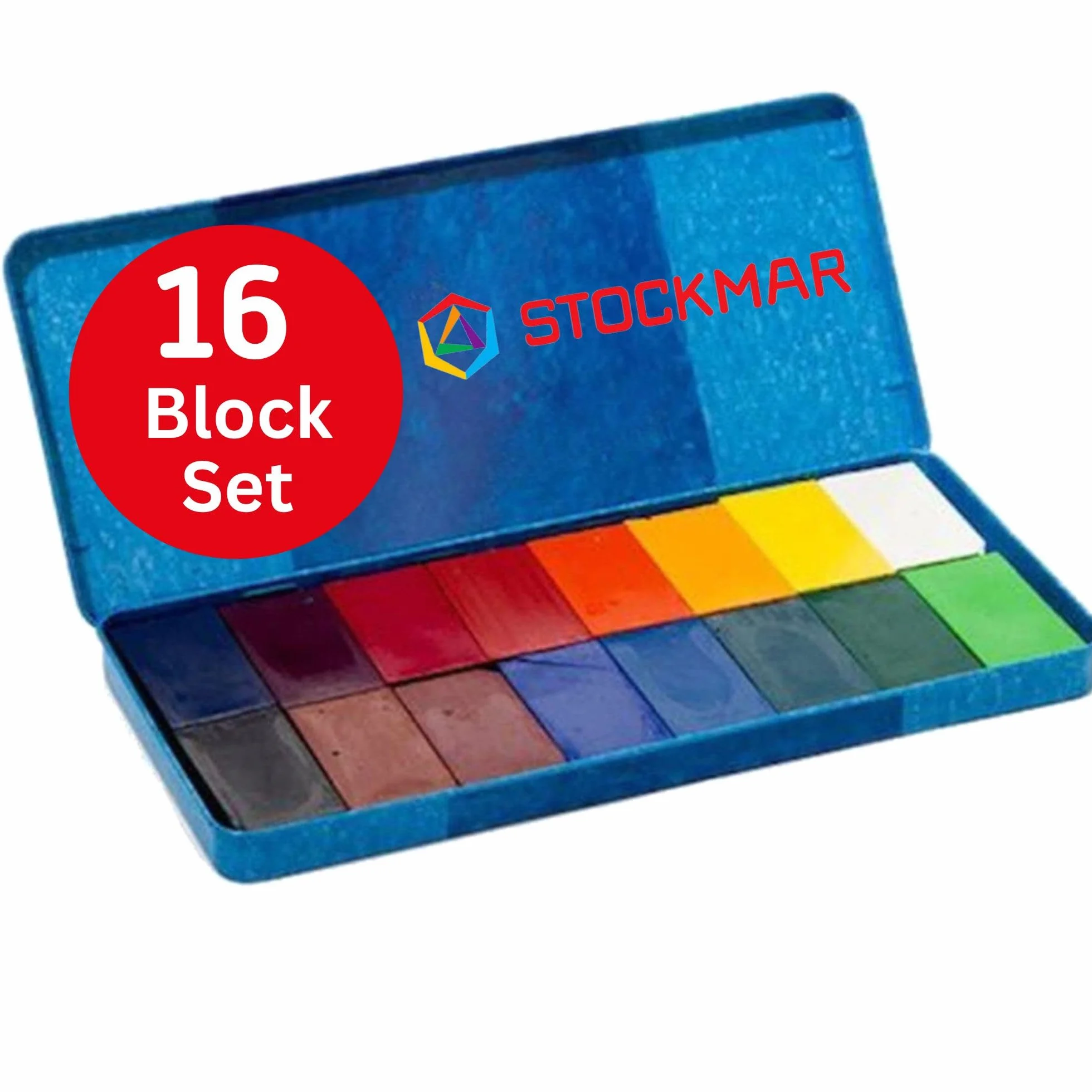 Stockmar 204884266 Zestaw Bloków Świecowych, Wielokolorowy, 16 Sztuk