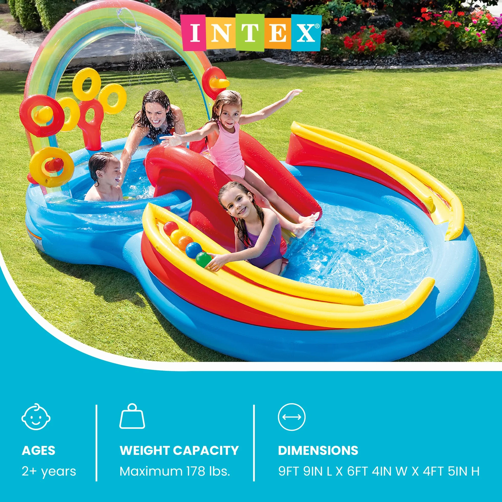 Intex Rainbow Ring Play Centre Wielokolorowy