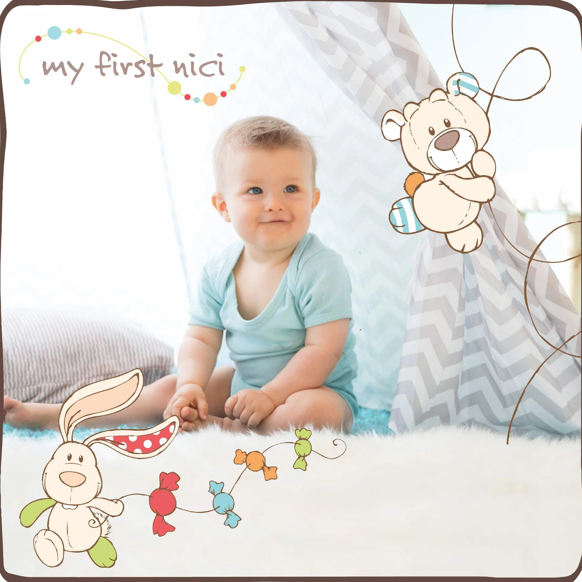 NICI Chusta do przytulania zając "Mała księżniczka" 25 x 25 cm – chusta do przytulania z zająca od 0+ miesięcy – przytulanka dla niemowląt i małych dzieci – przytulanka dla niemowląt i małych dzieci –