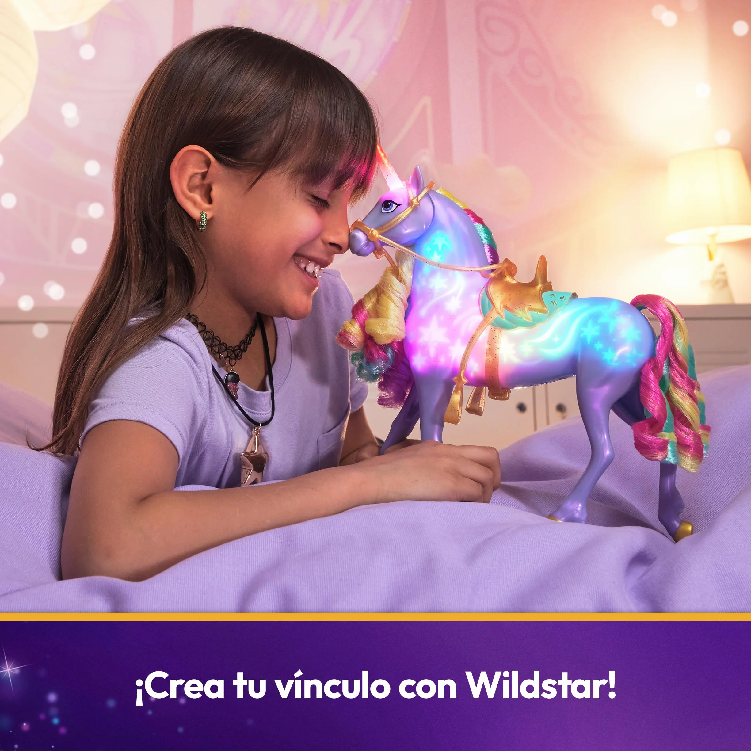 Unicorn Academy - The School of Unicorns - Wildstar Function Unicorn 28 cm + Lalka Sophia 24 cm - Z dźwiękami i światłami - Zabawki inspirowane serią Unicorns School - Zabawka dla dzieci od 4 lat