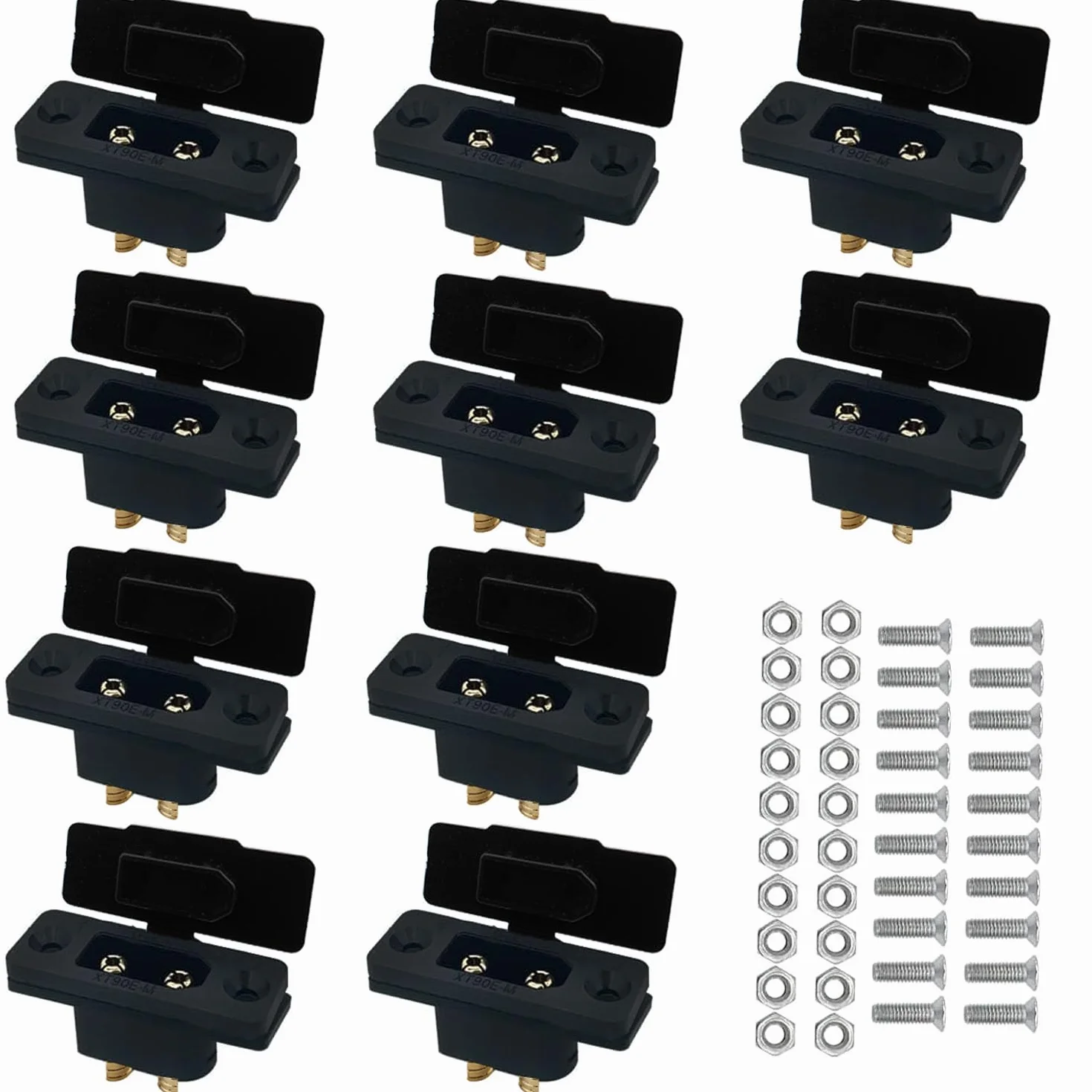 RUNCCI-YUN 10 par XT90E-M XT90h XT90H złącze męskie typu Bullet Connector wtyk kablowy z gumową nasadką, śruby zabezpieczone przed wodą do akumulatora Lipo XT90