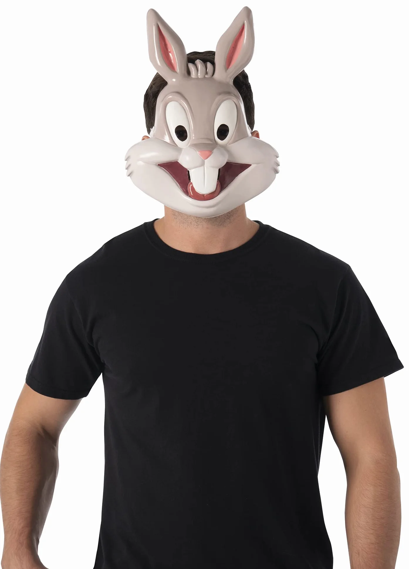 Rubies Oficjalna maska królika Warner Bros Space Jam 2 Bugs, kostium kreskówkowy, akcesoria dla dorosłych, Światowy Dzień Książki Halloween Halloween