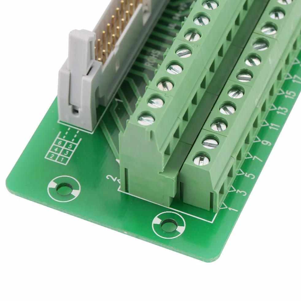 IDC34P 34Pin Steckerleiste Breakout Board Terminal Block Stecker PLC Schnittstelle mit Halterung PCB träger.