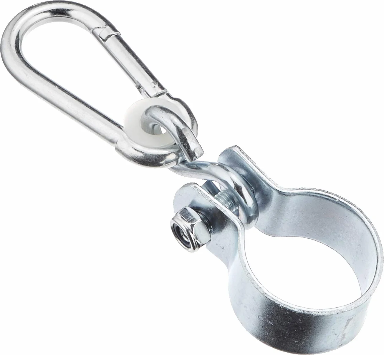Connex Hak wahadłowy - z mankietem i hakiem zatrzaskowym - Ø 50 mm - ładowność 350 kg - 2 szt. - ocynkowany/hak do mankietu/hak rusztowy/hak wahadłowy pneumatyczny/Gautsche/DY270812, srebrny