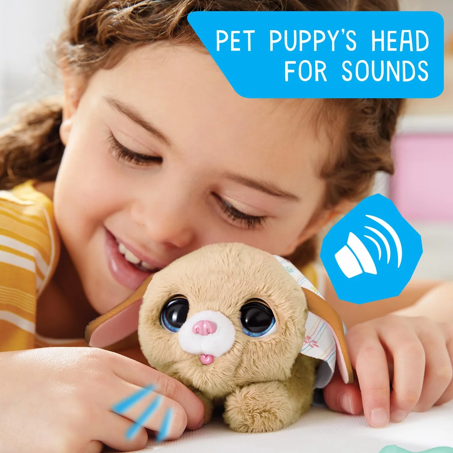Just Play furReal Newborns Szczeniak Interaktywny Pet, mały szczeniak z dźwiękami i ruchem, zabawka dla dzieci od 4 lat