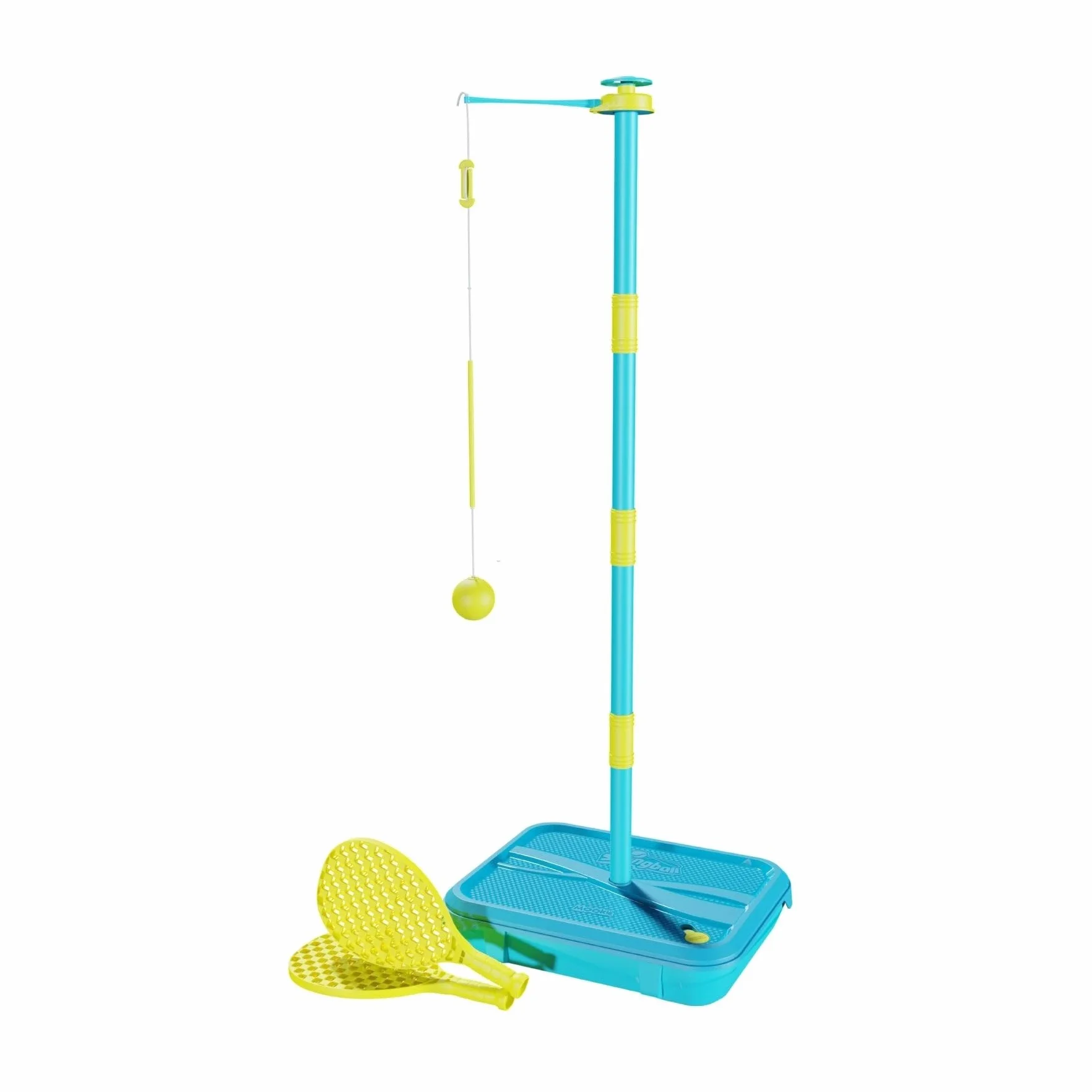Early Fun All Surface Junior Swingball Set, dla dzieci w wieku 3+, wprowadzenie do Swingball, piankowej piłki i małych nietoperzy, nieplączący się górny spinner, podstawa na całej powierzchni,