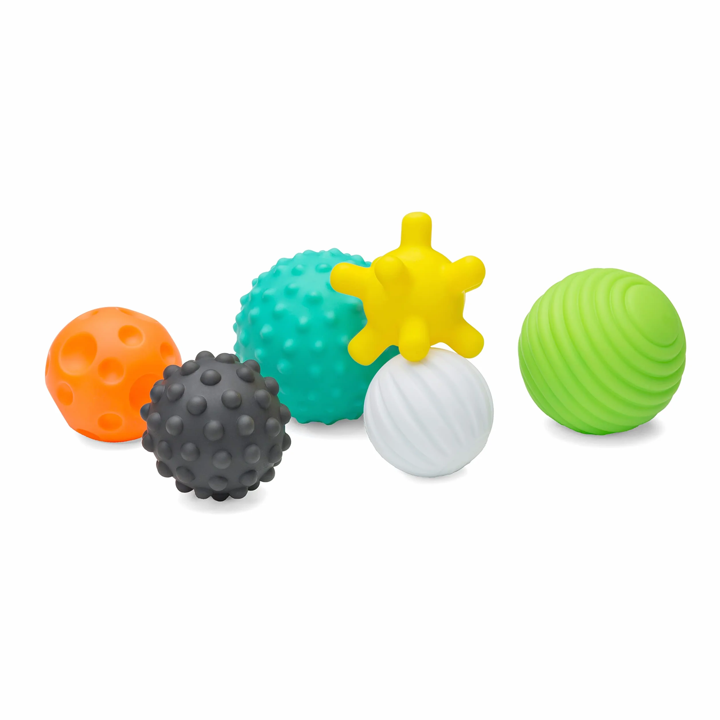 INFANTINO Textured Multi Ball Set – teksturowane piłki w zestawie do rozwoju sensorycznego – dla dzieci od 6 miesięcy