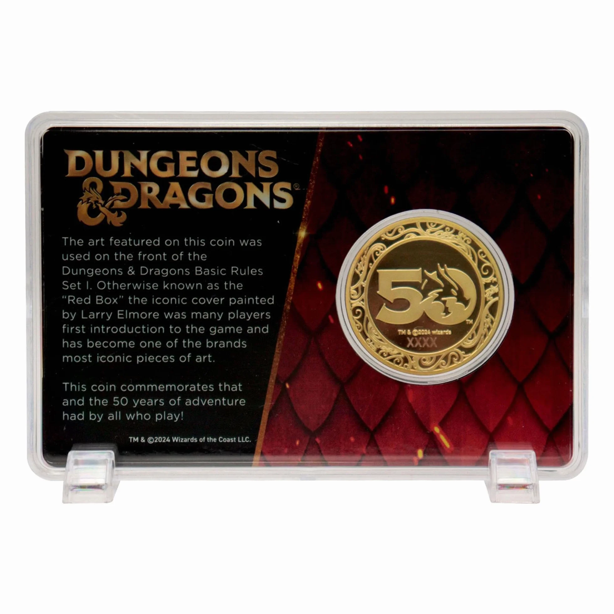 Dungeons & Dragons - 50th Anniversary 24k Gold Plated Coin With Colour Print